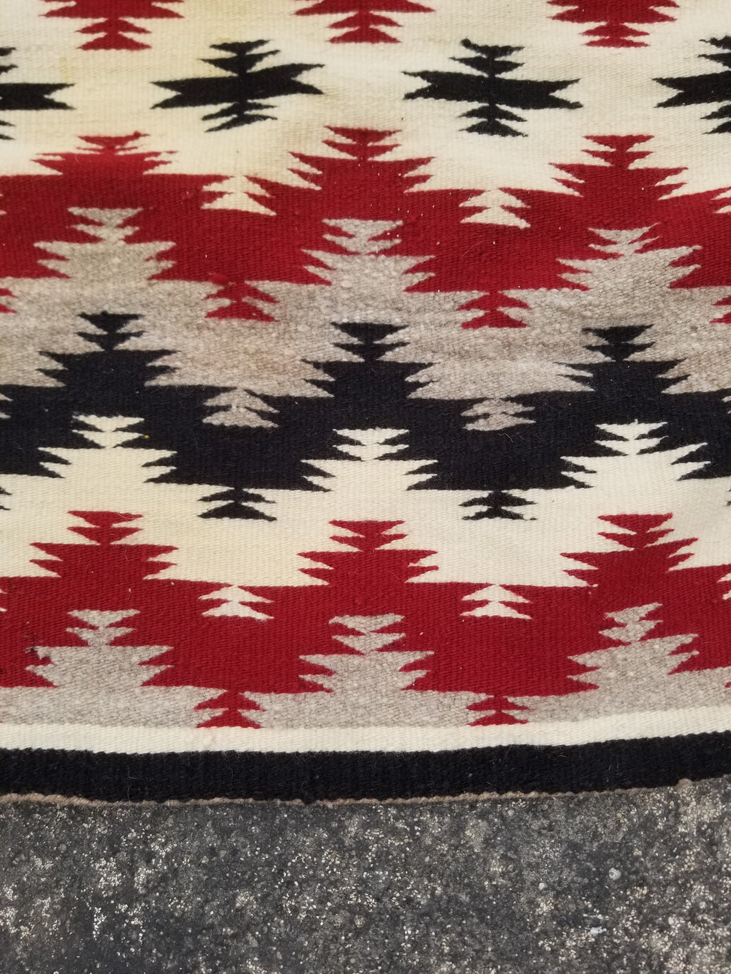Antique Traditional Navajo Handwoven Native American Ganado Wool Rug 27x18in