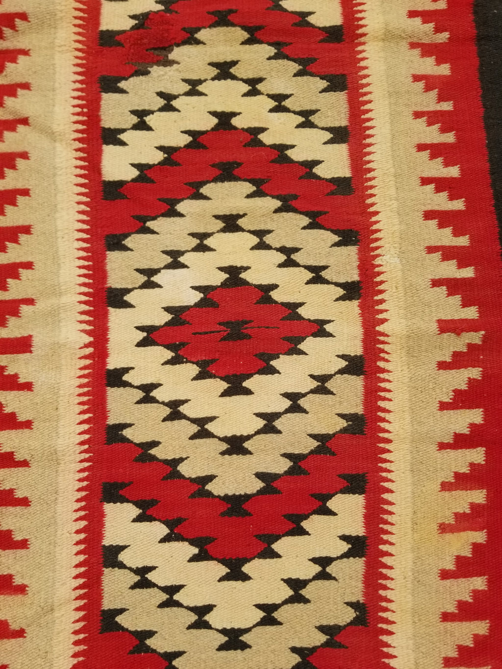 Antique Navajo Handwoven Native American Klagetoh Rug Wool Blanket 60x29in