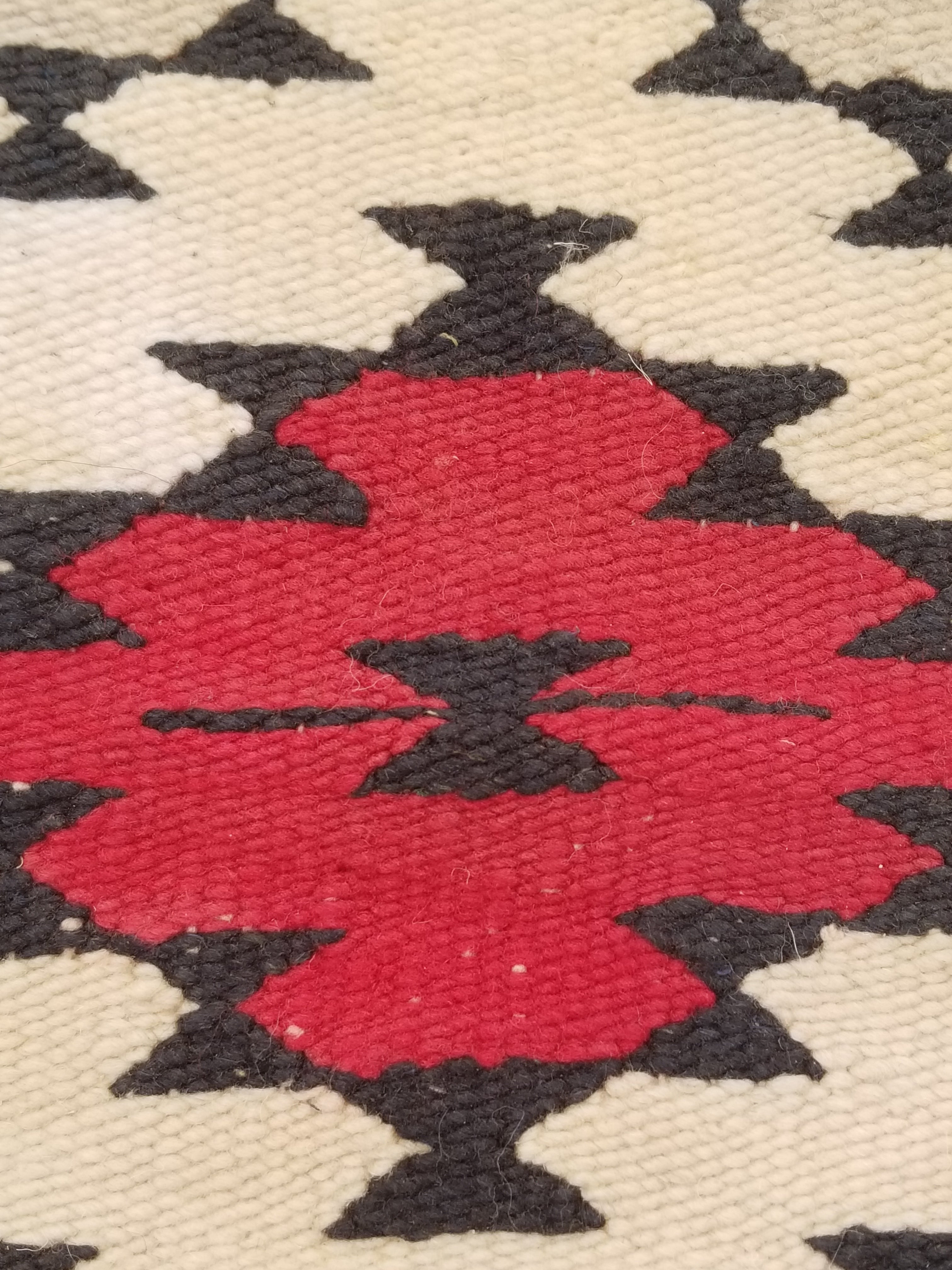 Antique Navajo Handwoven Native American Klagetoh Rug Wool Blanket 60x29in