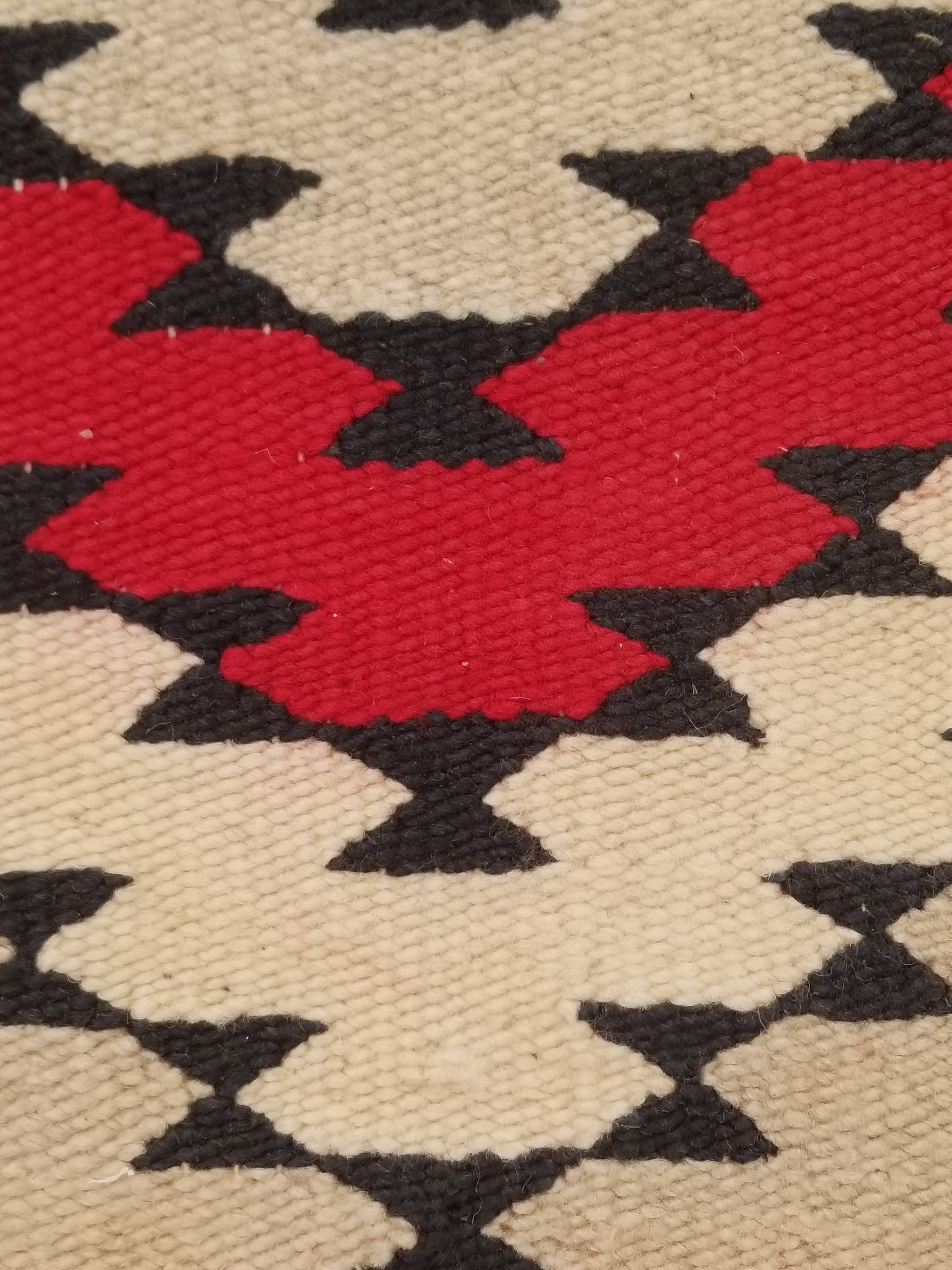 Antique Navajo Handwoven Native American Klagetoh Rug Wool Blanket 60x29in