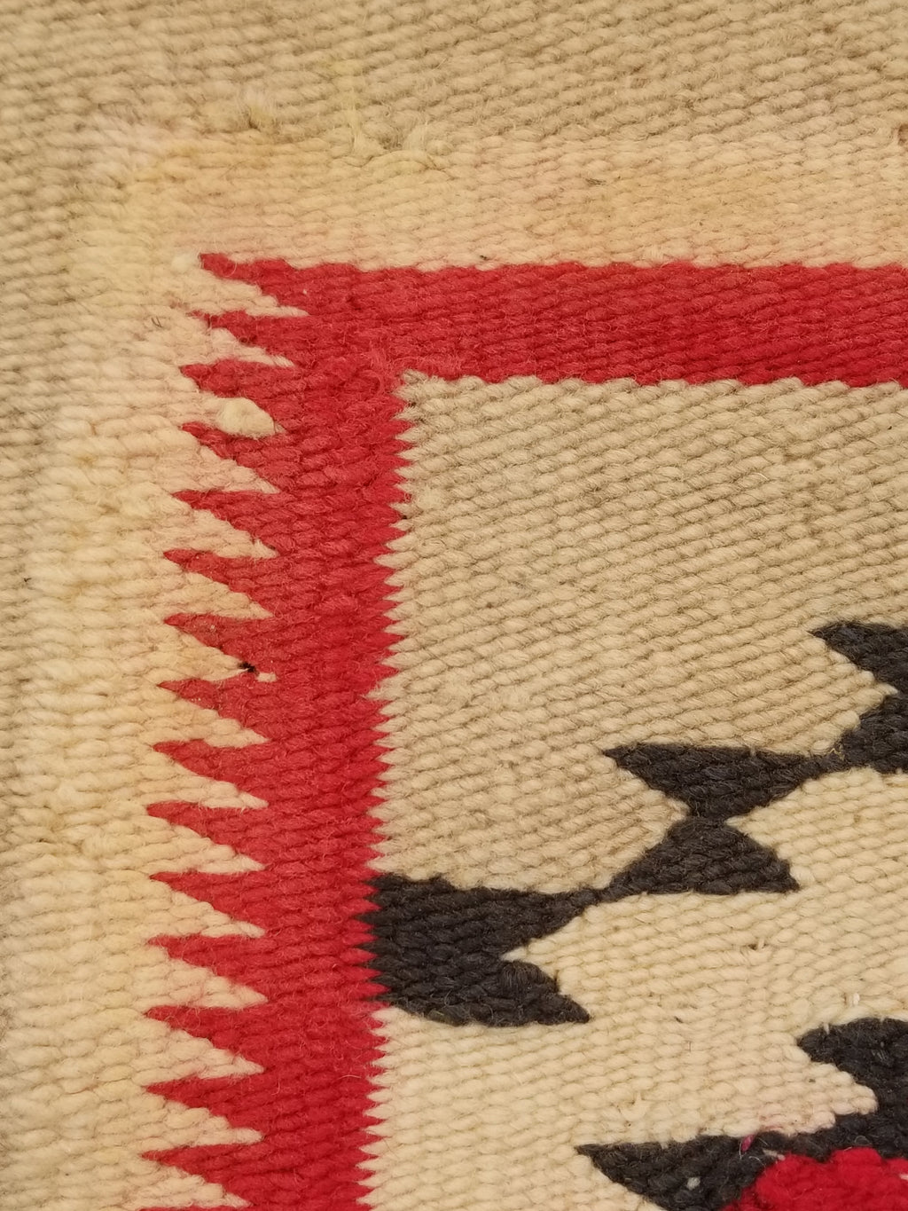 Antique Navajo Handwoven Native American Klagetoh Rug Wool Blanket 60x29in