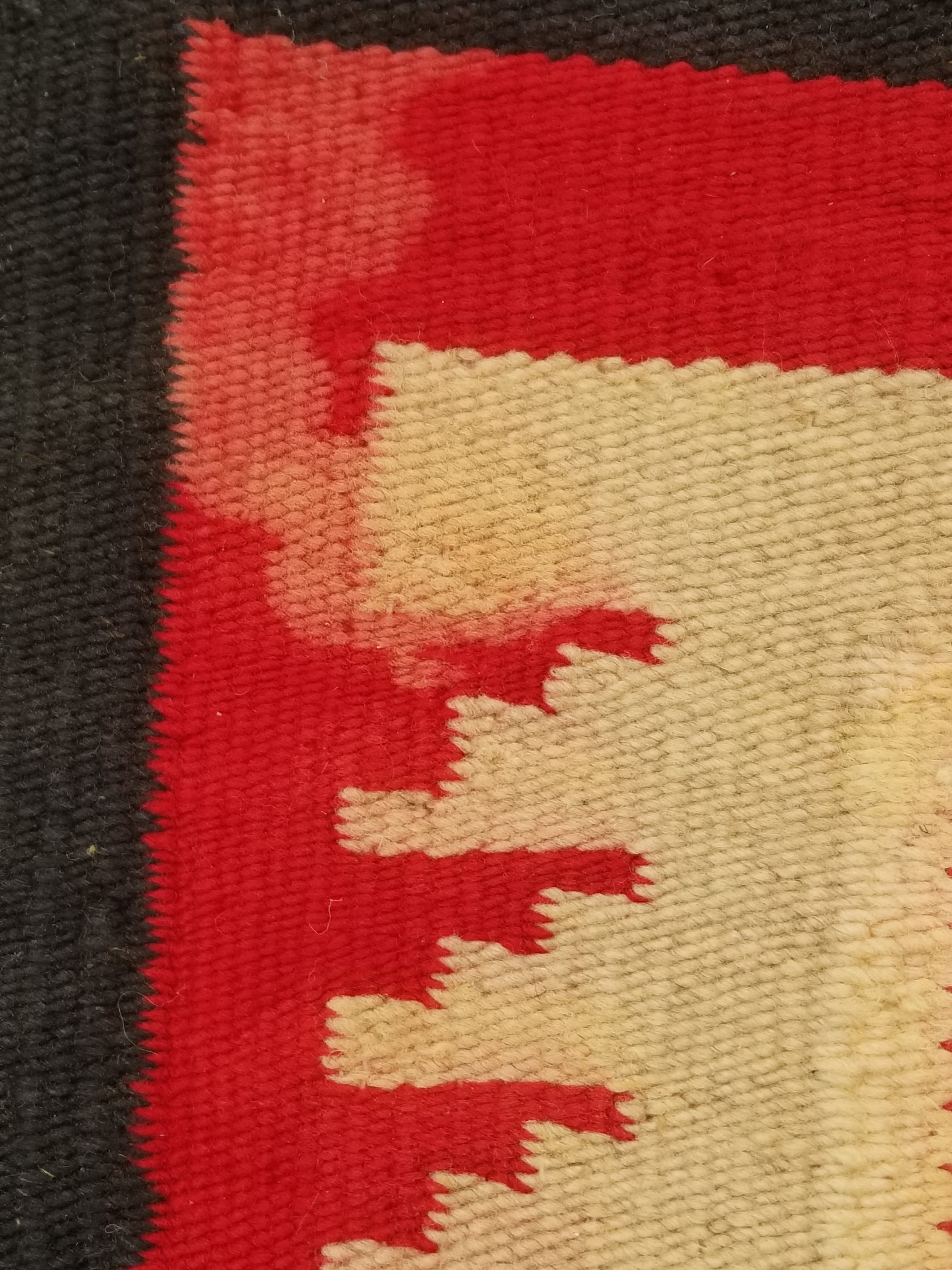 Antique Navajo Handwoven Native American Klagetoh Rug Wool Blanket 60x29in