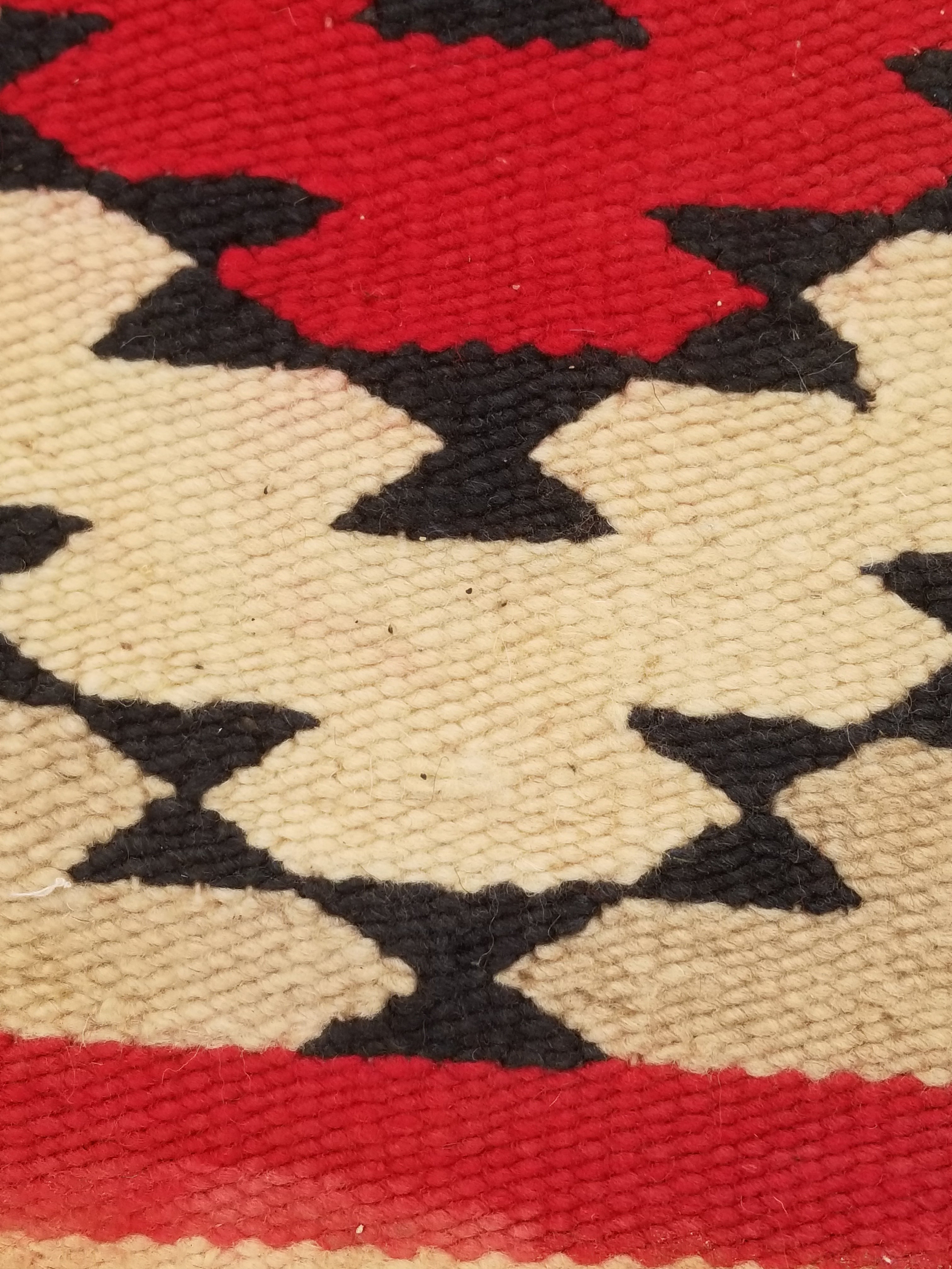 Antique Navajo Handwoven Native American Klagetoh Rug Wool Blanket 60x29in