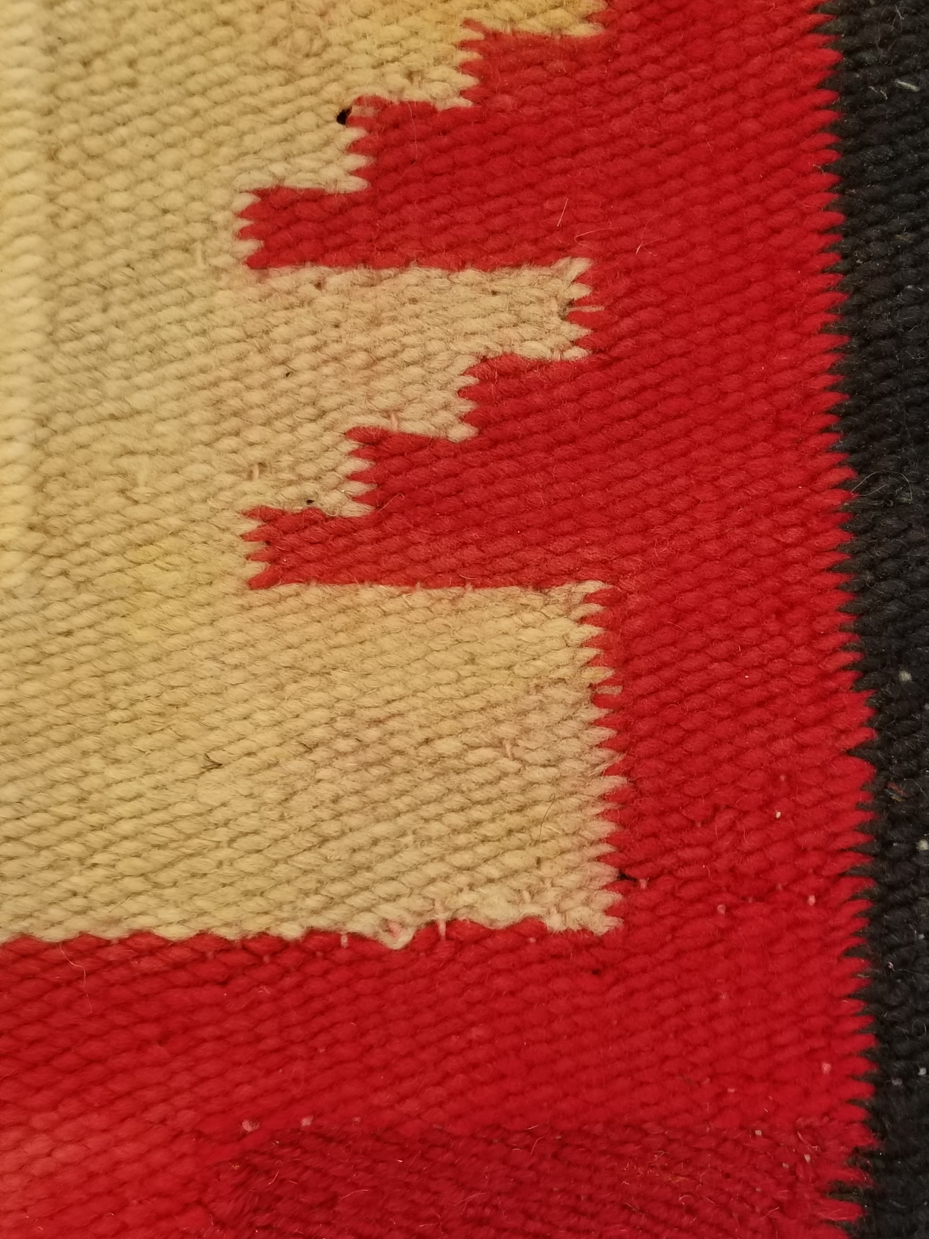 Antique Navajo Handwoven Native American Klagetoh Rug Wool Blanket 60x29in