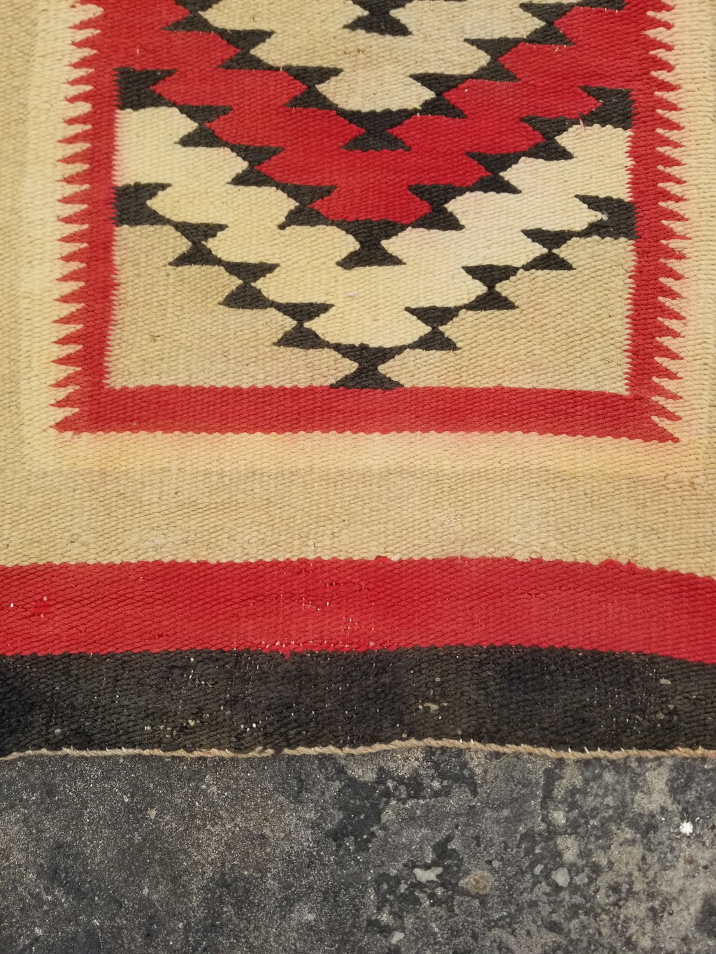 Antique Navajo Handwoven Native American Klagetoh Rug Wool Blanket 60x29in
