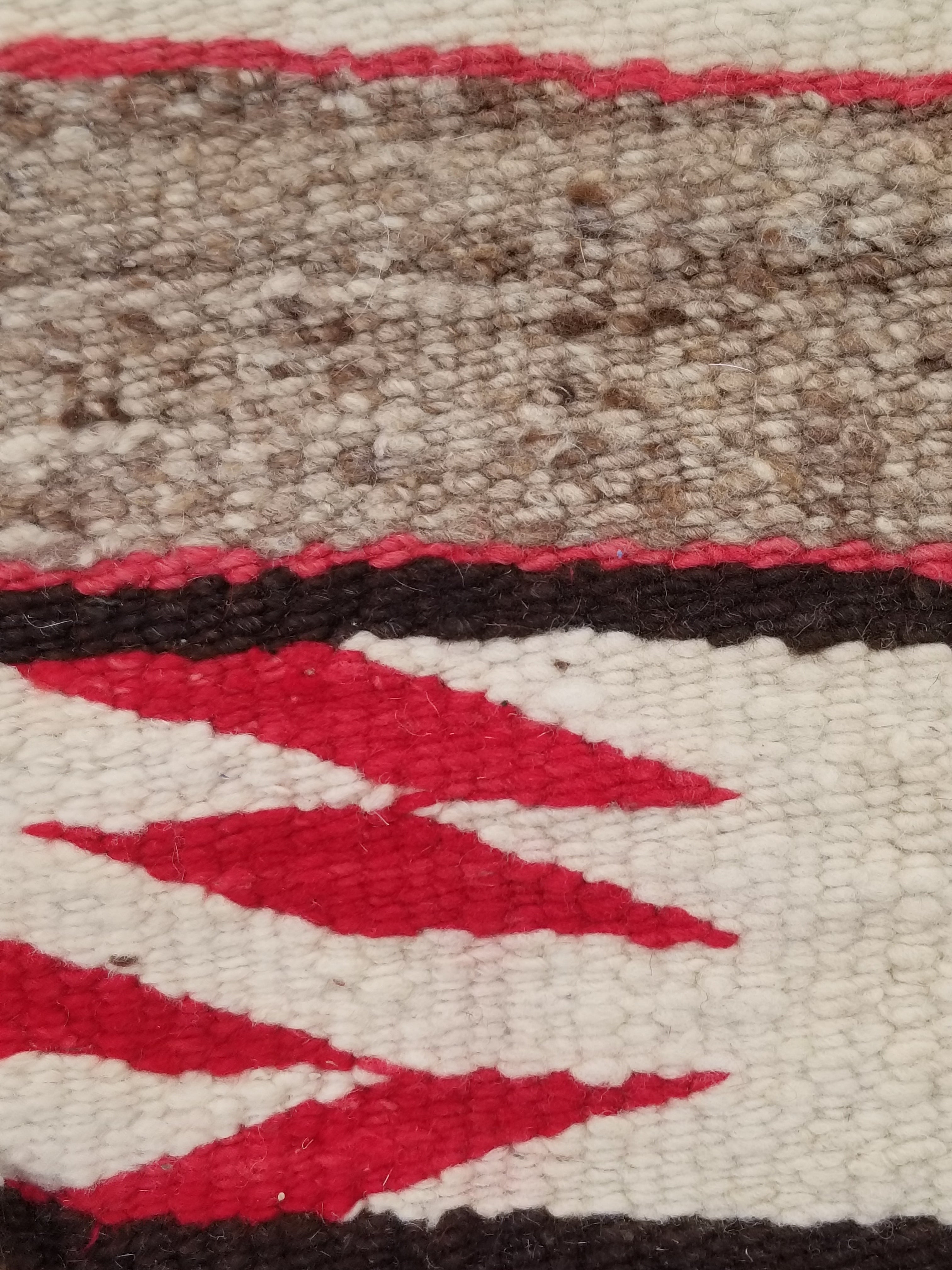 Antique Handwoven Native American Indian Navajo Saddle Blanket Wool Rug 33x30in