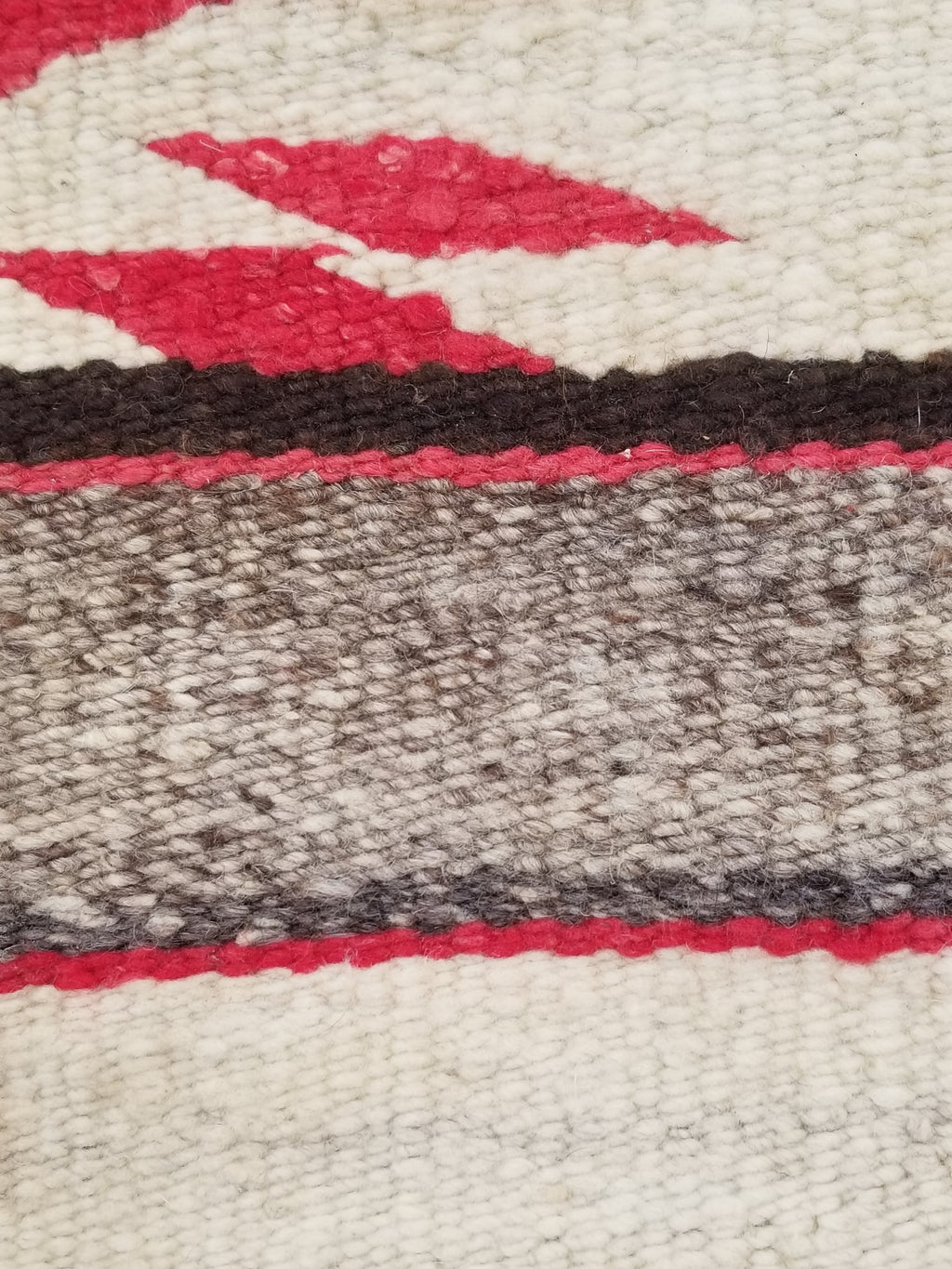 Antique Handwoven Native American Indian Navajo Saddle Blanket Wool Rug 33x30in
