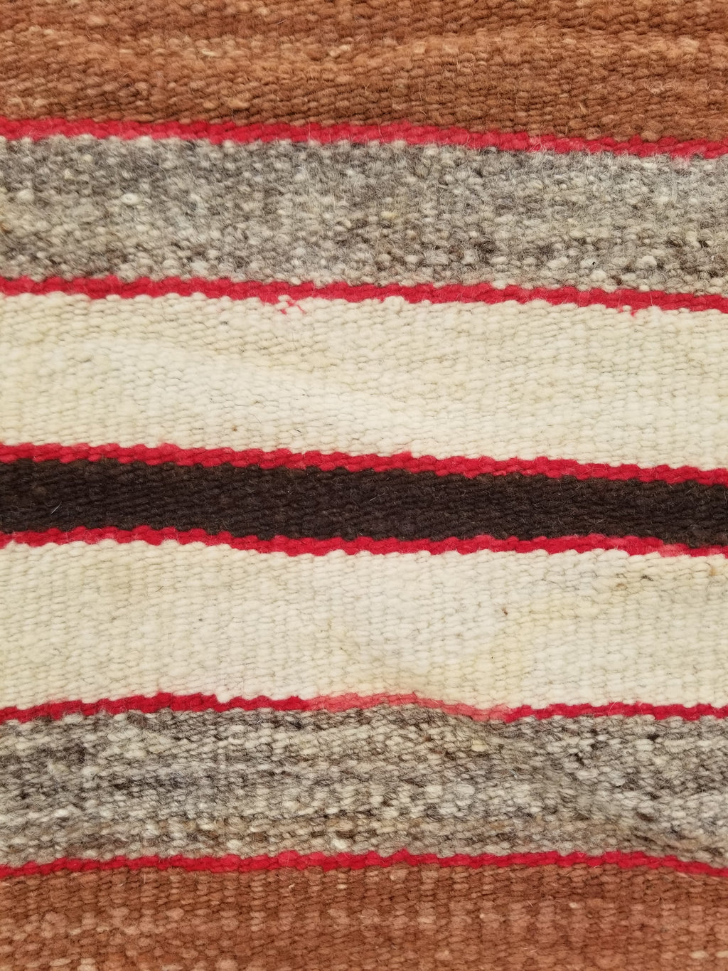 Antique Handwoven Native American Indian Navajo Saddle Blanket Wool Rug 33x30in
