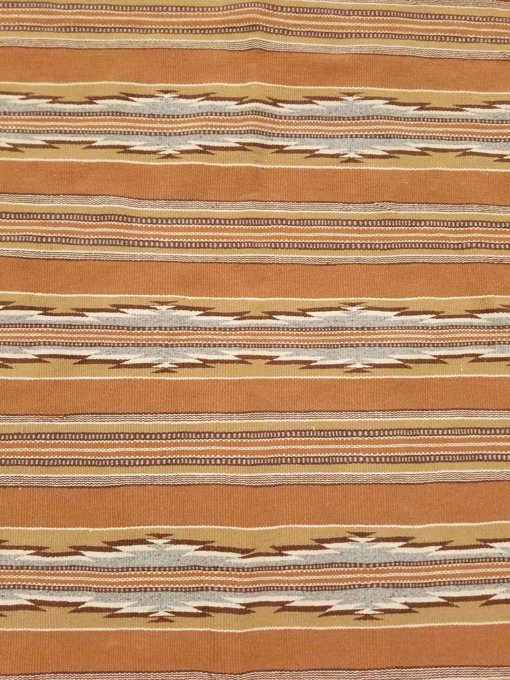 Antique Navajo Handwoven Native American Ganado Style Motifs Wool Rug