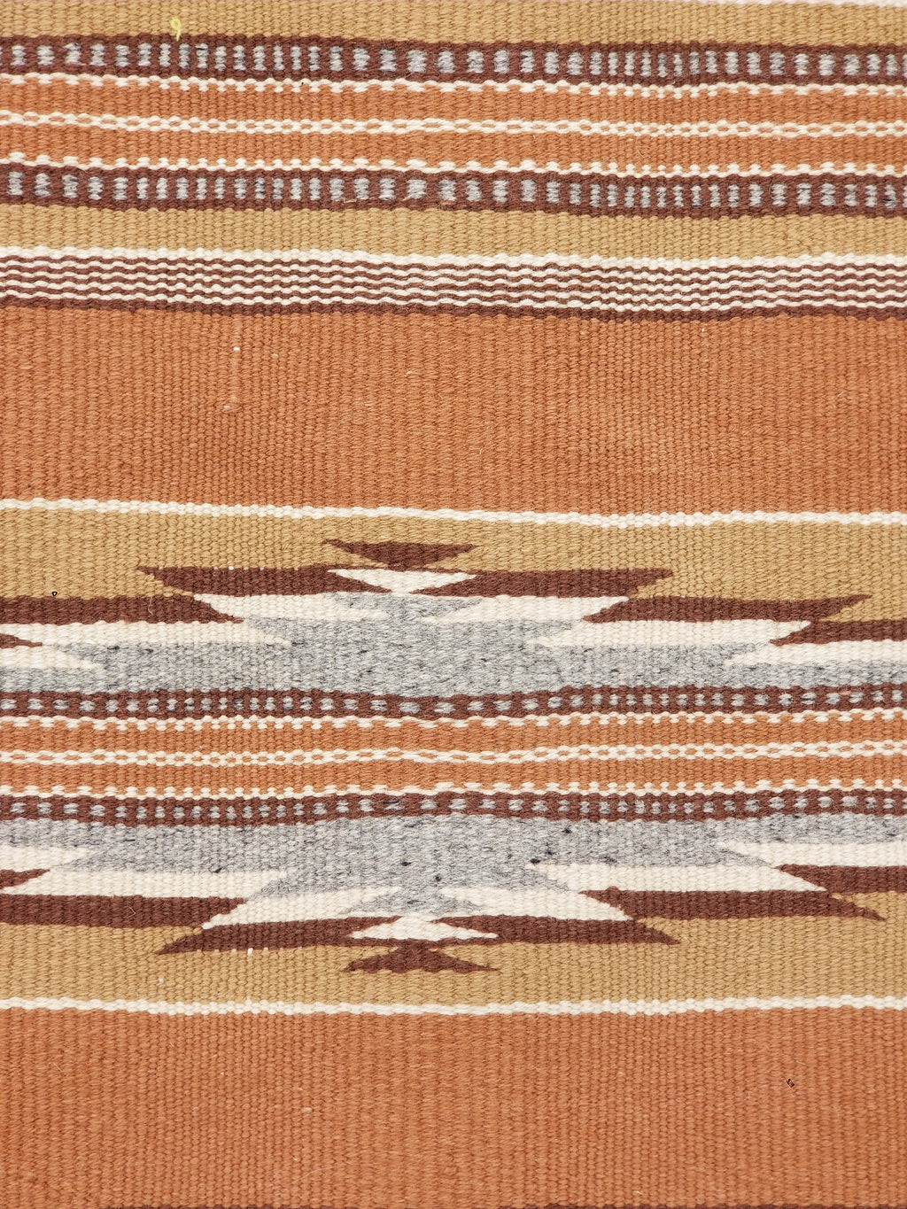 Antique Navajo Handwoven Native American Ganado Style Motifs Wool Rug