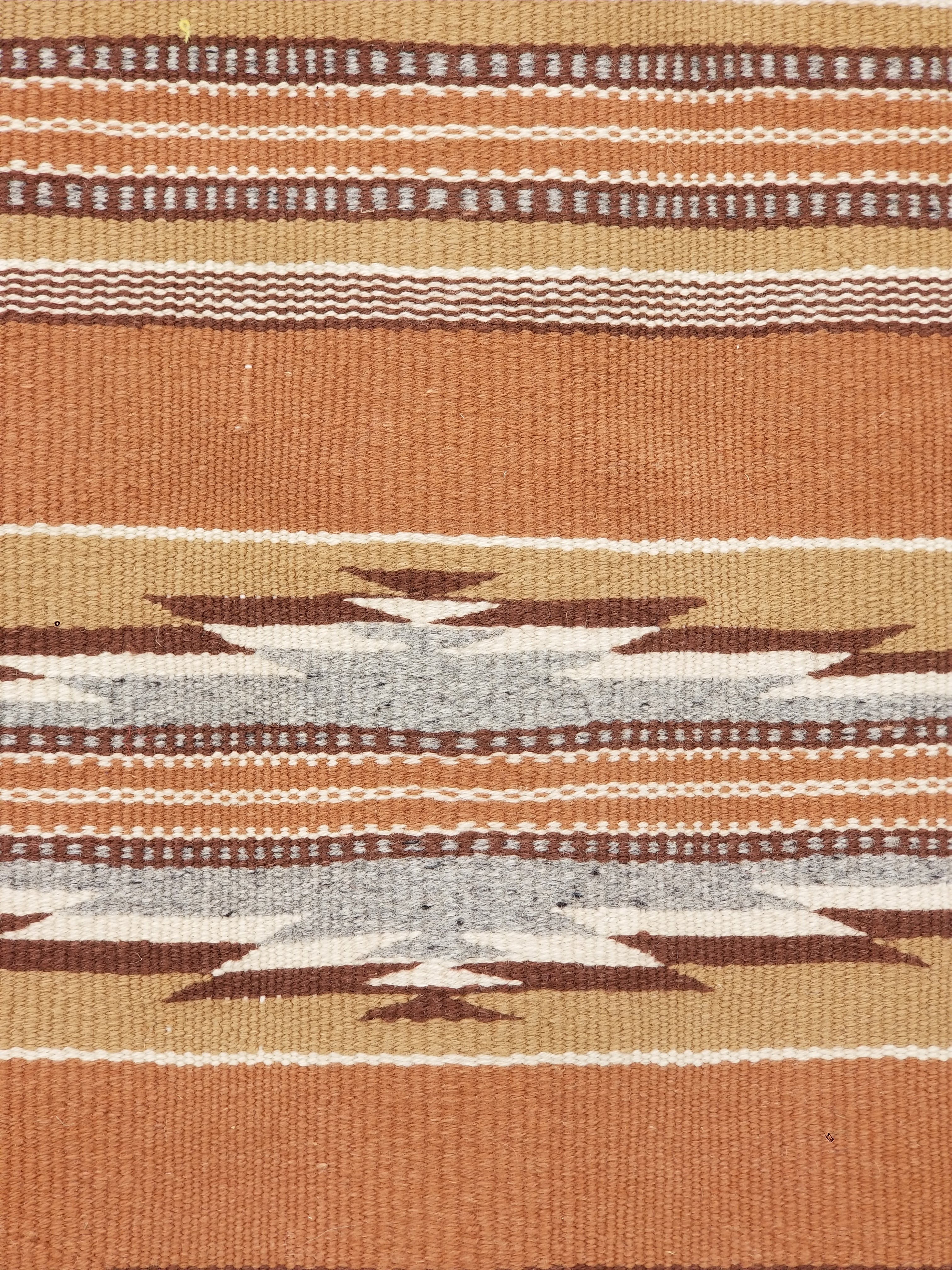 Antique Navajo Handwoven Native American Ganado Style Motifs Wool Rug