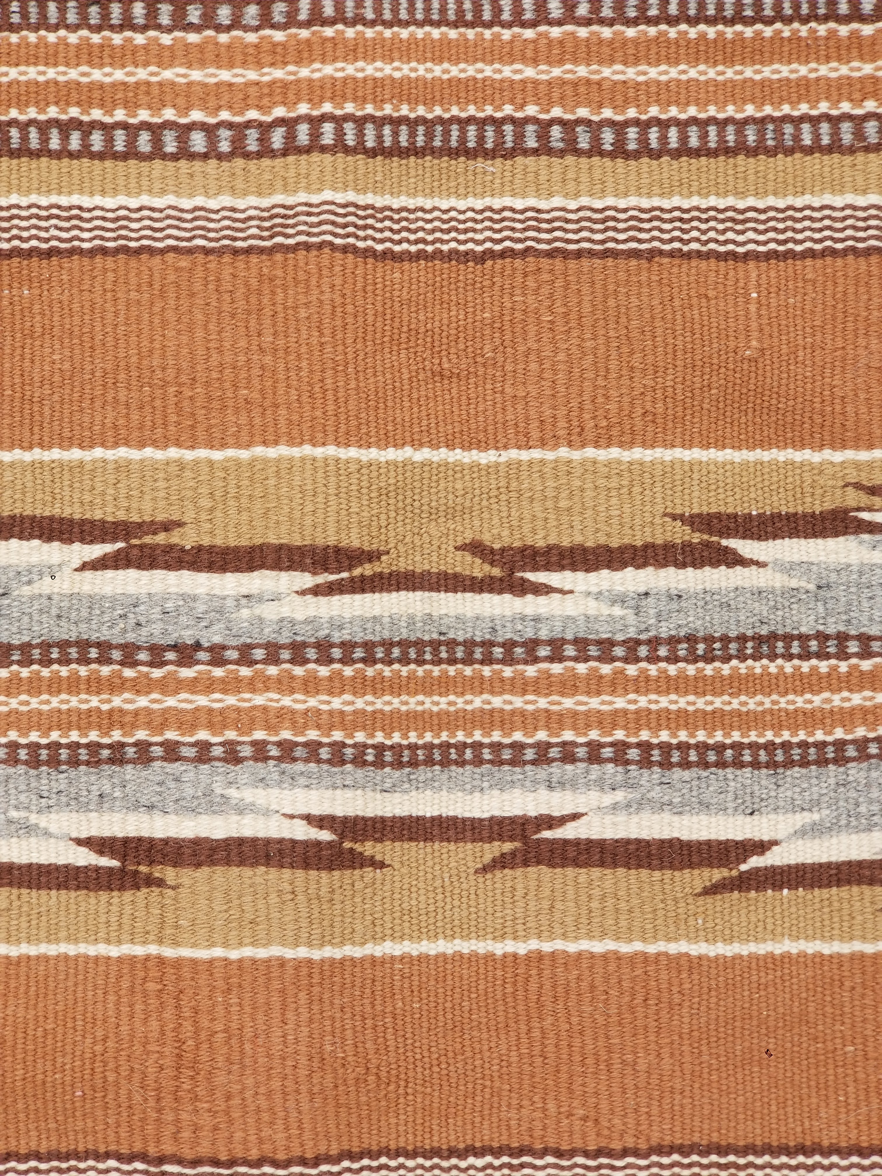 Antique Navajo Handwoven Native American Ganado Style Motifs Wool Rug