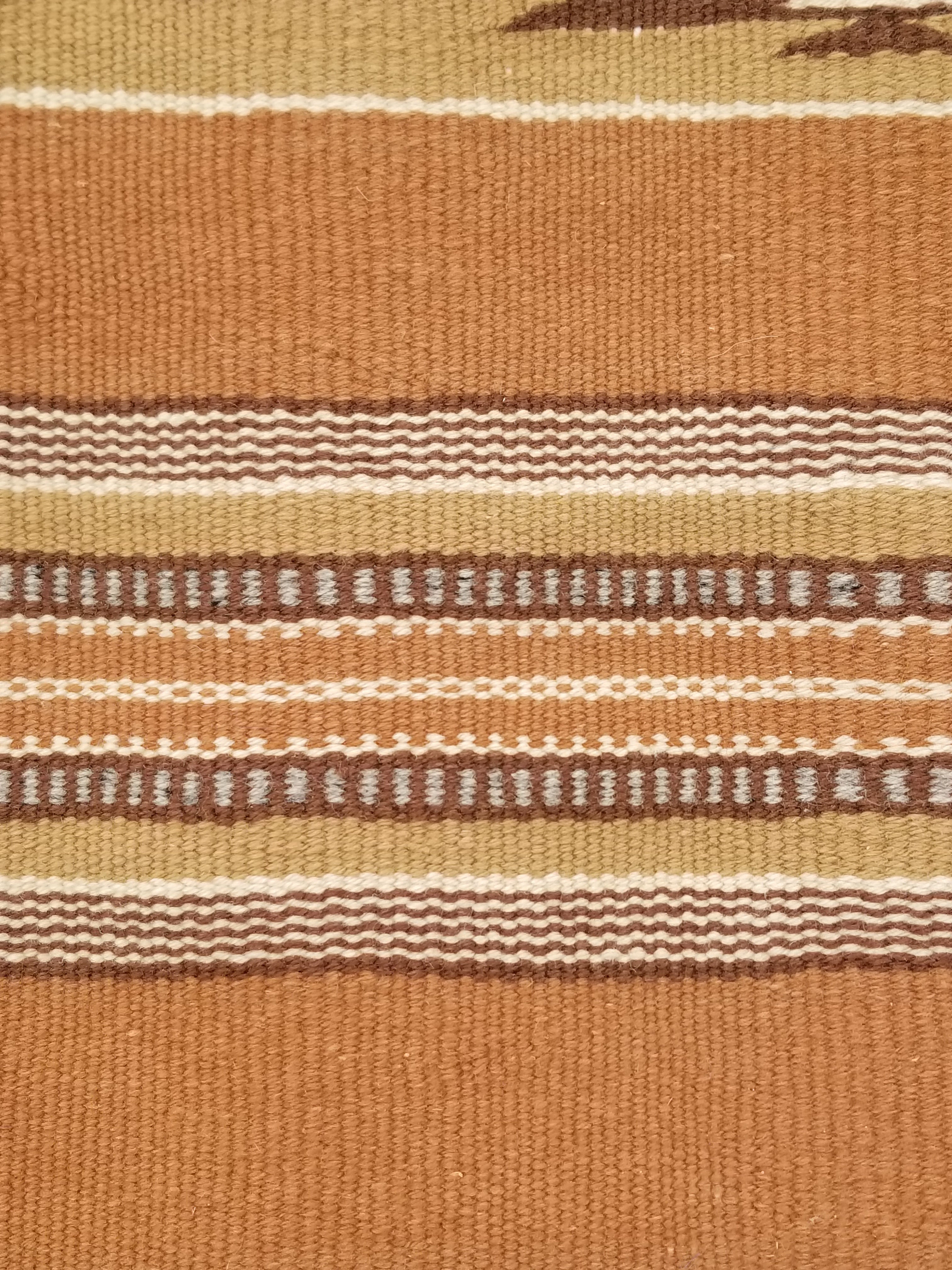 Antique Navajo Handwoven Native American Ganado Style Motifs Wool Rug