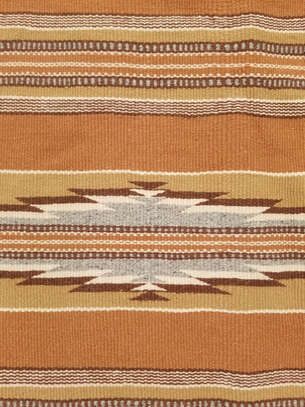 Antique Navajo Handwoven Native American Ganado Style Motifs Wool Rug