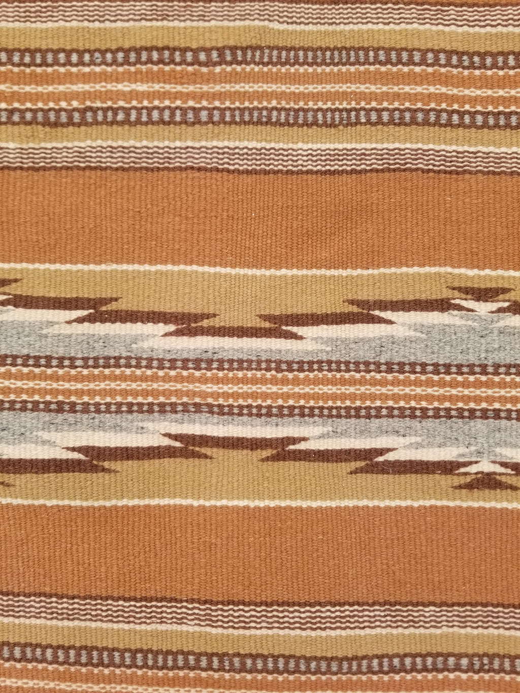 Antique Navajo Handwoven Native American Ganado Style Motifs Wool Rug