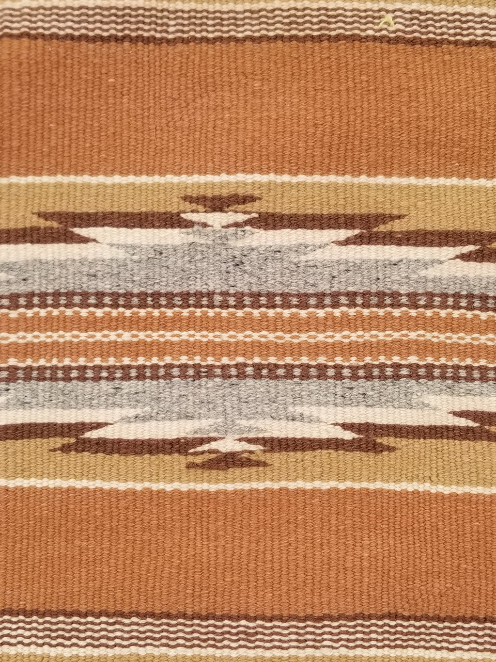 Antique Navajo Handwoven Native American Ganado Style Motifs Wool Rug
