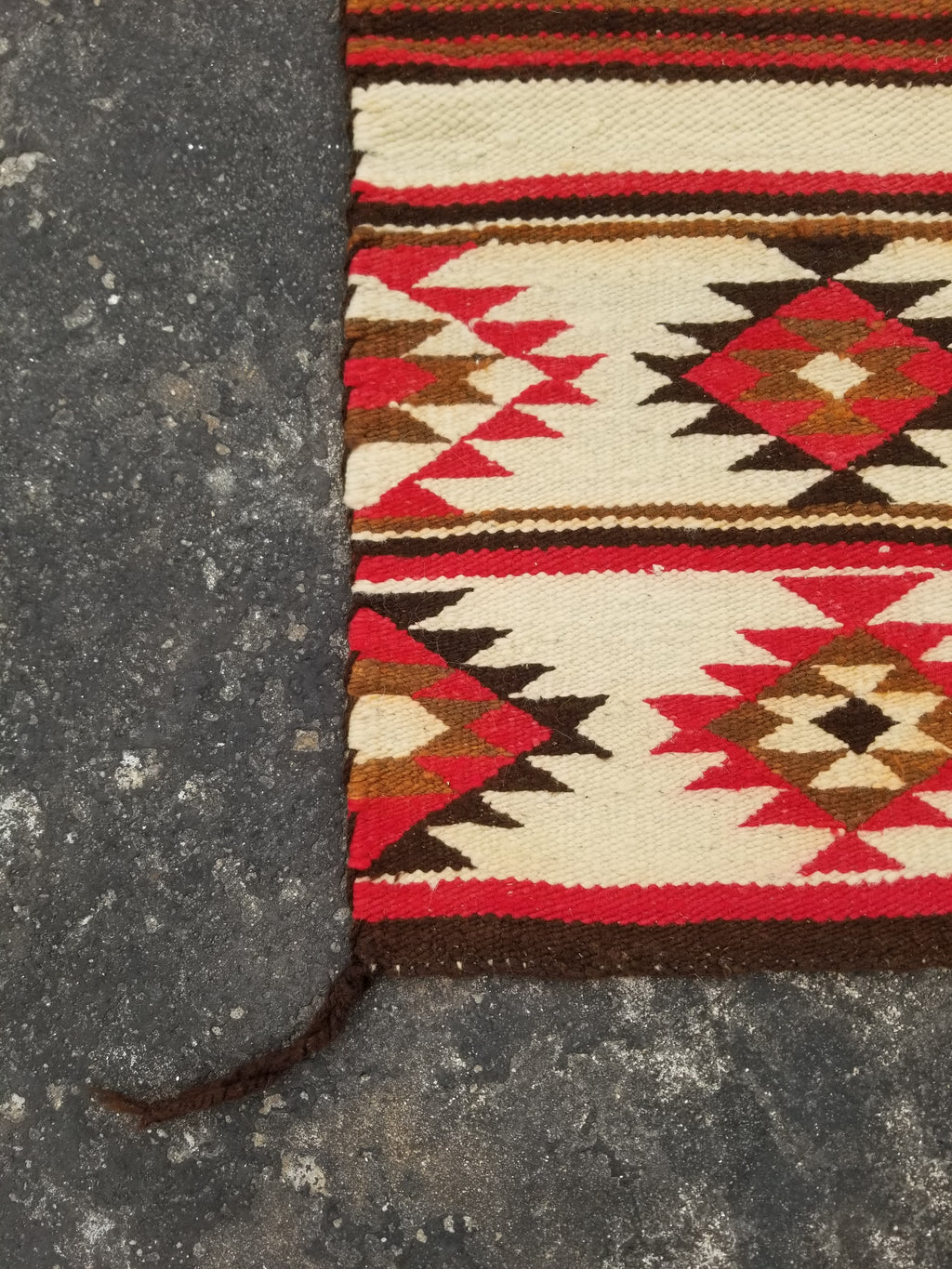 Antique Navajo Handwoven Native American Klagetoh Style Wool Rug 60x30in