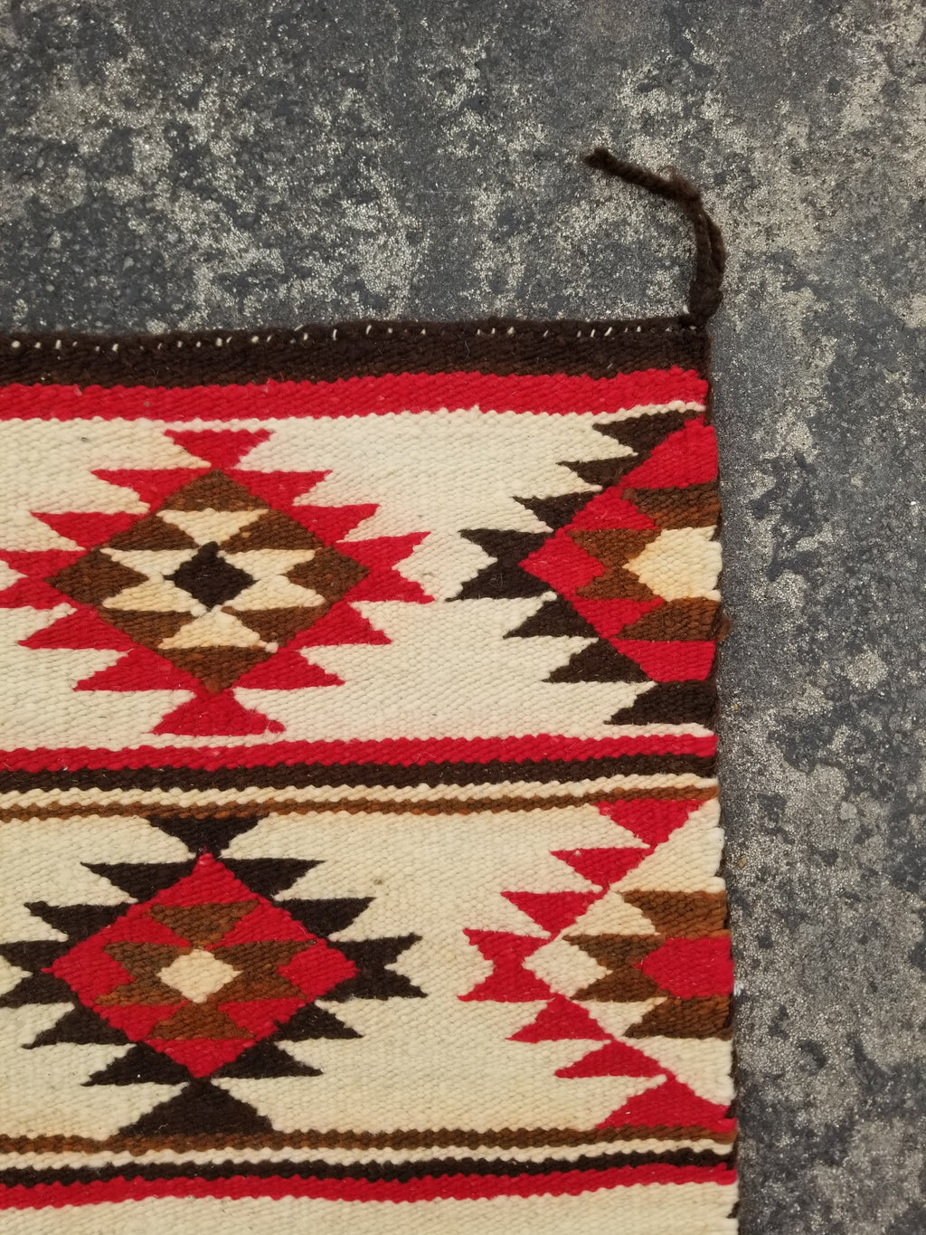 Antique Navajo Handwoven Native American Klagetoh Style Wool Rug 60x30in