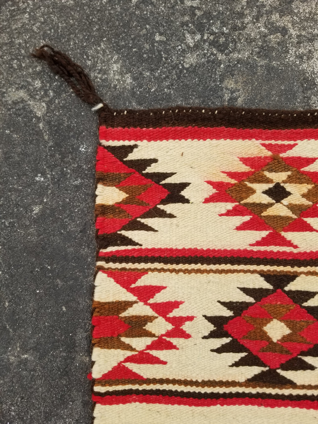 Antique Navajo Handwoven Native American Klagetoh Style Wool Rug 60x30in
