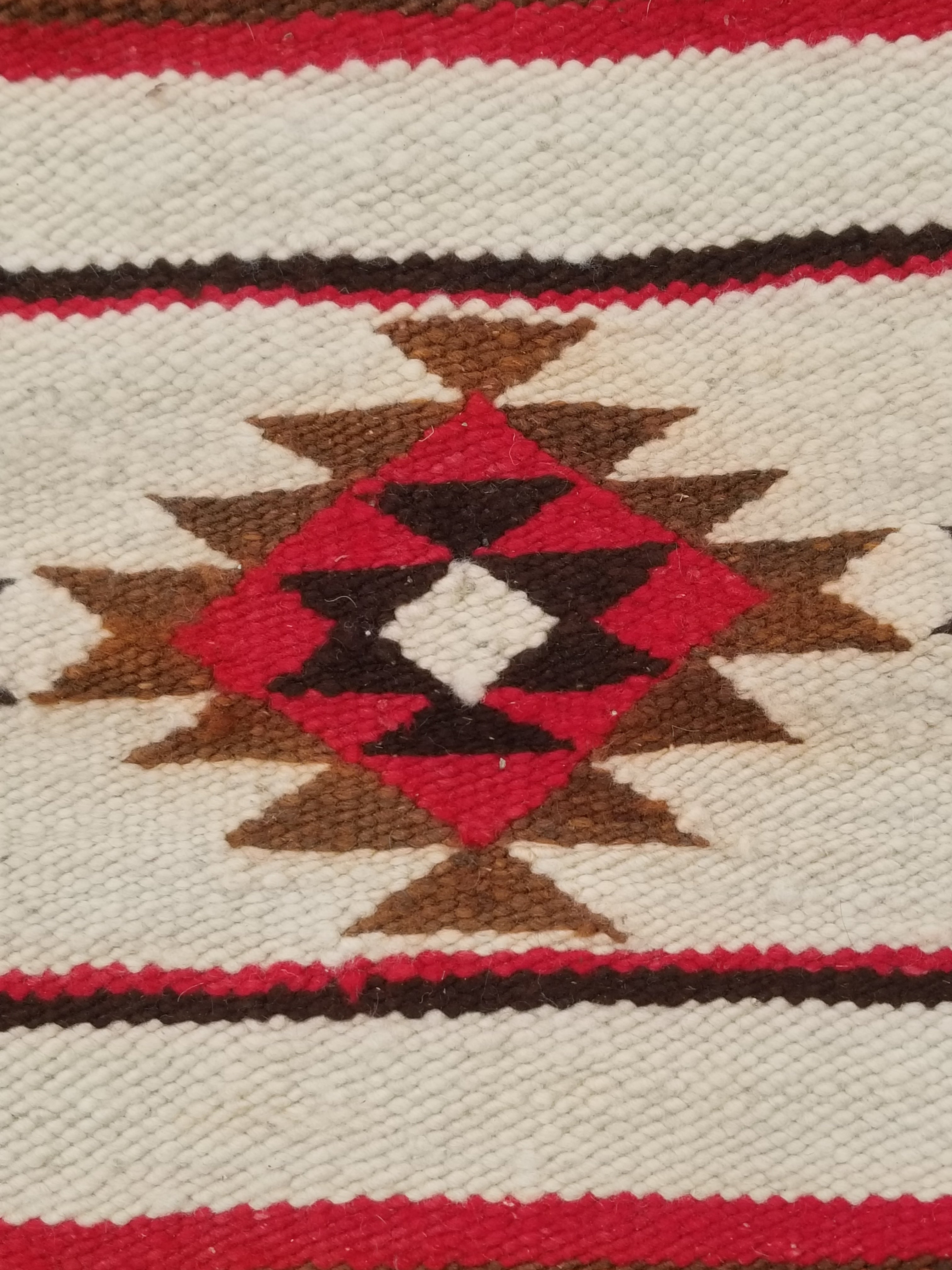 Antique Navajo Handwoven Native American Klagetoh Style Wool Rug 60x30in