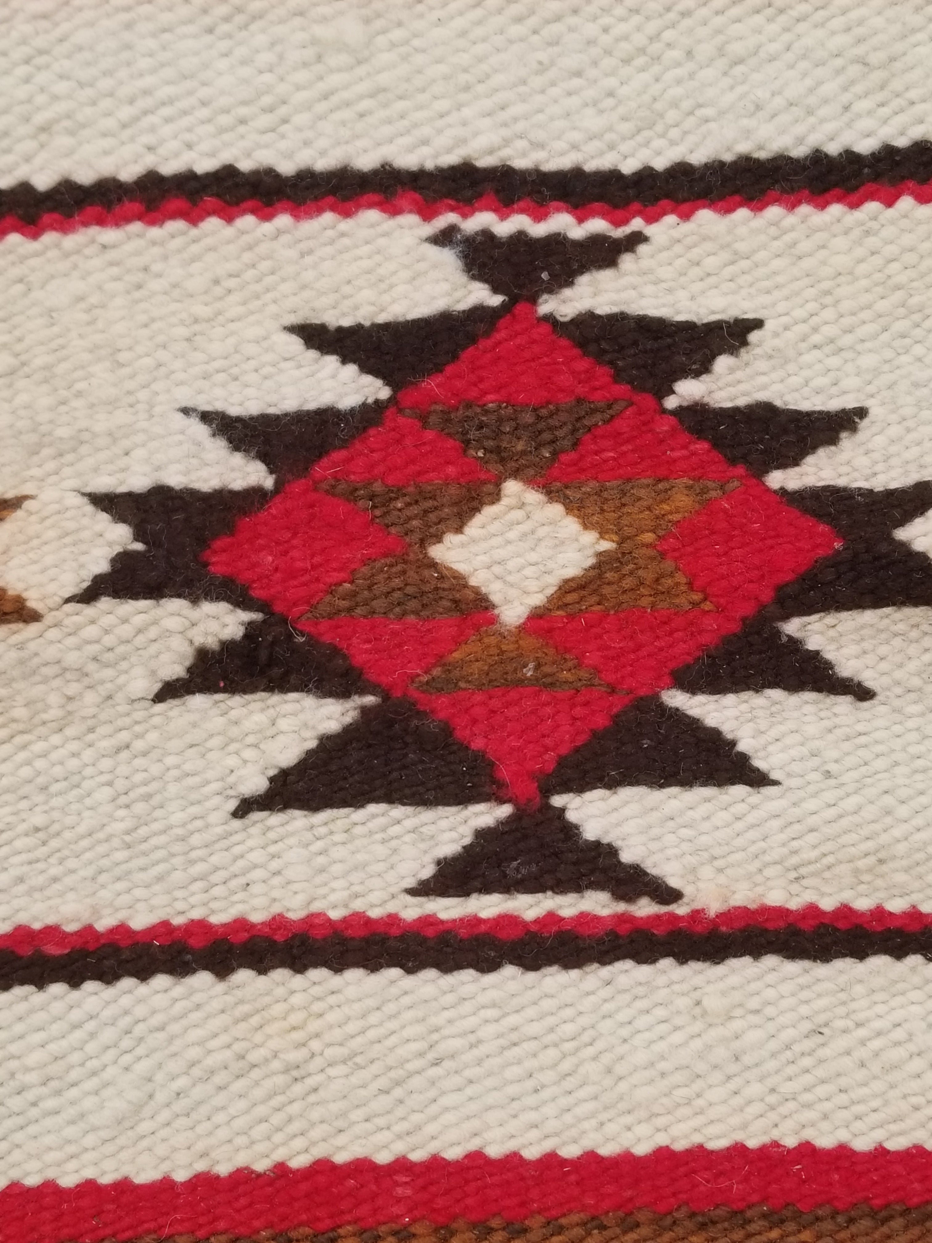Antique Navajo Handwoven Native American Klagetoh Style Wool Rug 60x30in