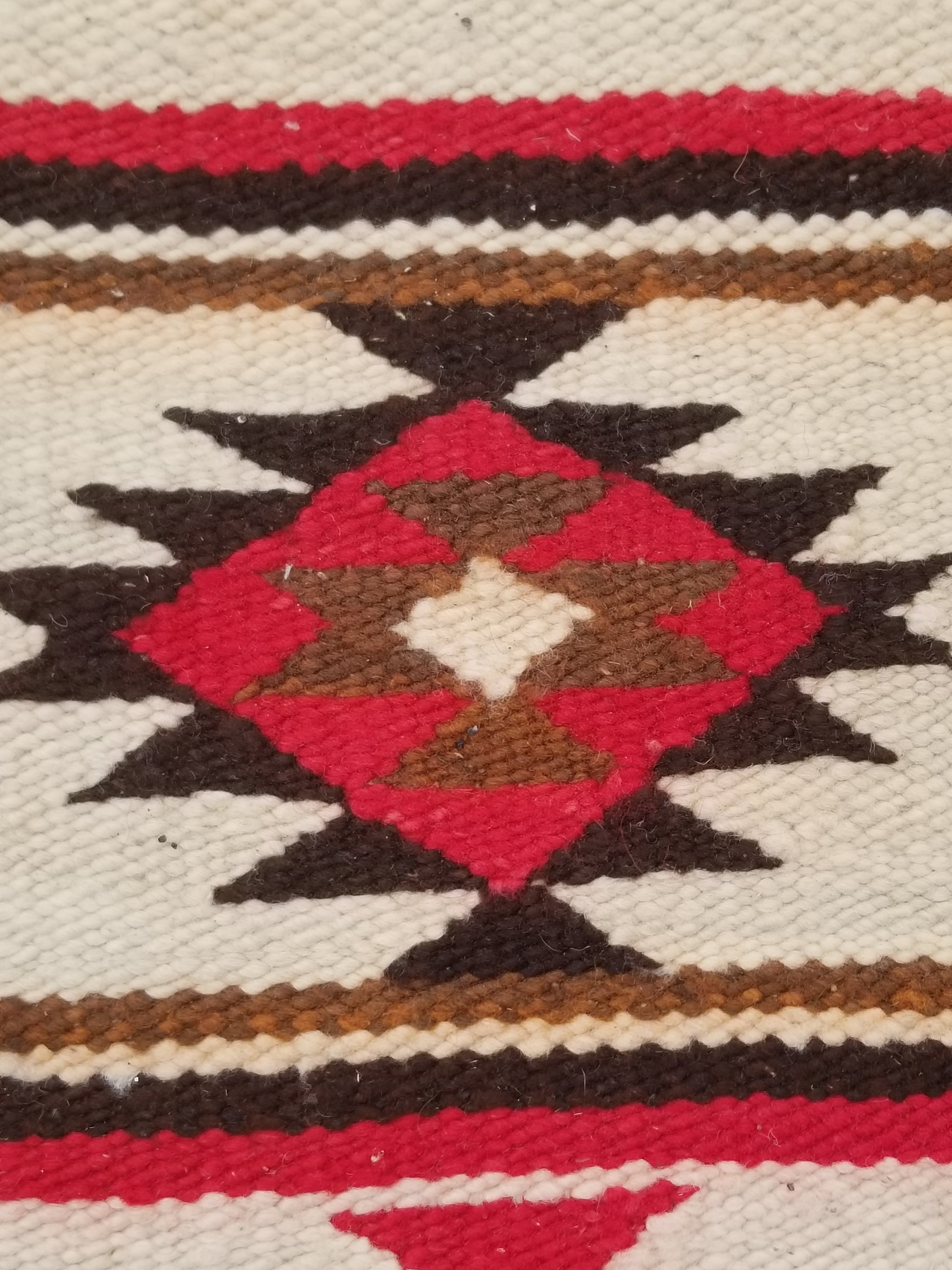 Antique Navajo Handwoven Native American Klagetoh Style Wool Rug 60x30in