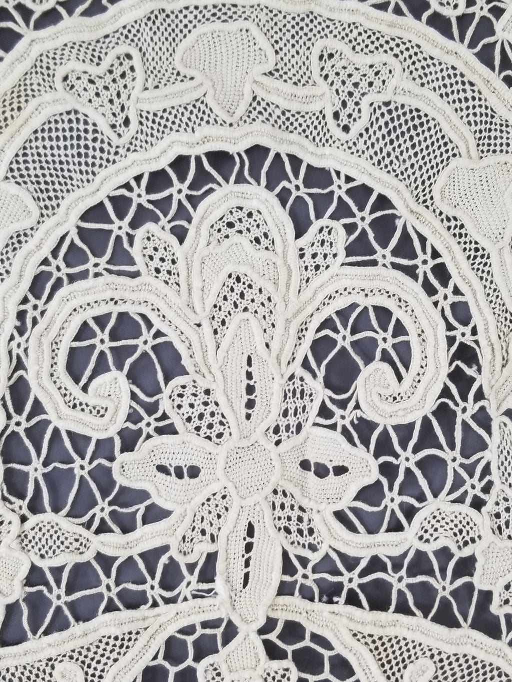 Vintage Point De Venice Needle Lace Banquet Tablecloth 253x162cm