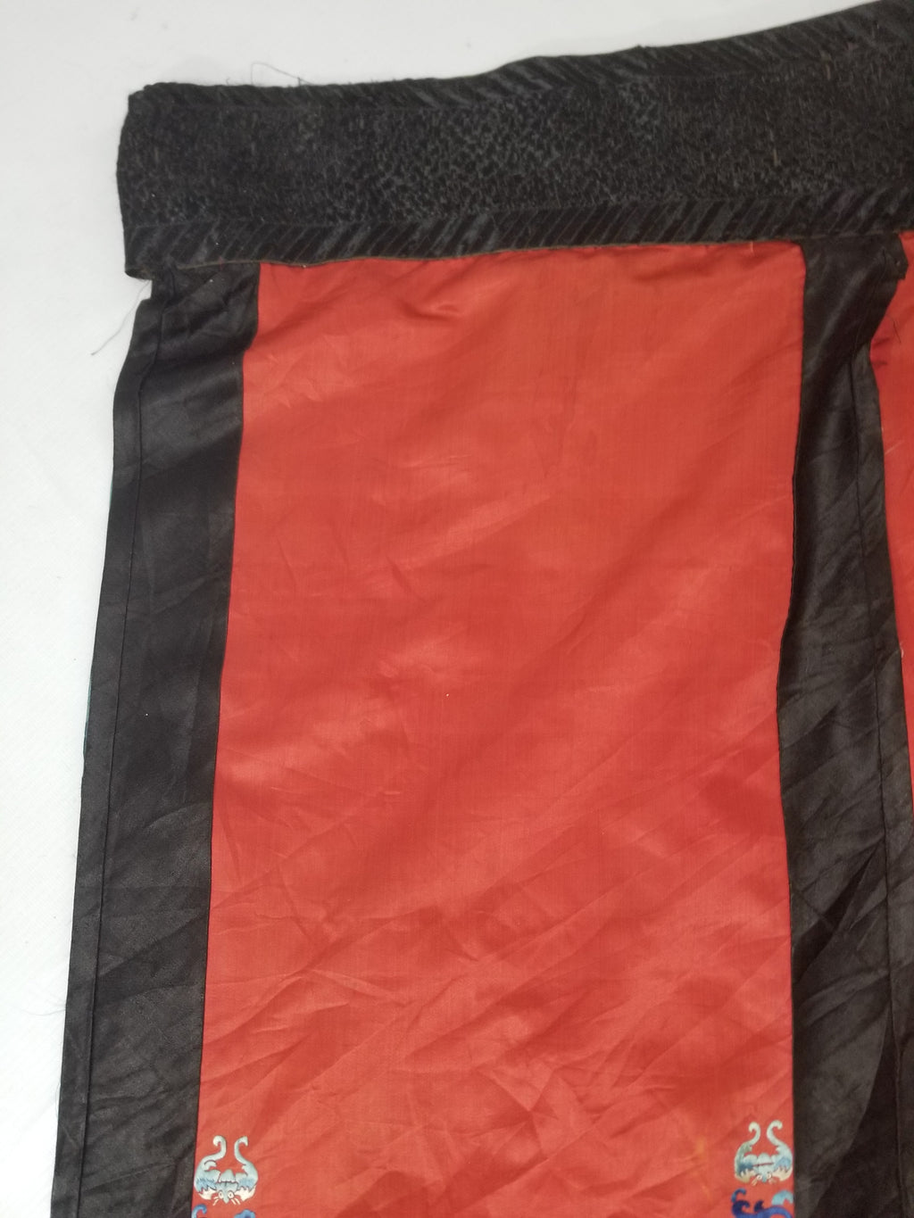 Don't buy, Test transaction. Antique Chinese Hand Embroidered Silk Qun Apron Skirt 118x89cm