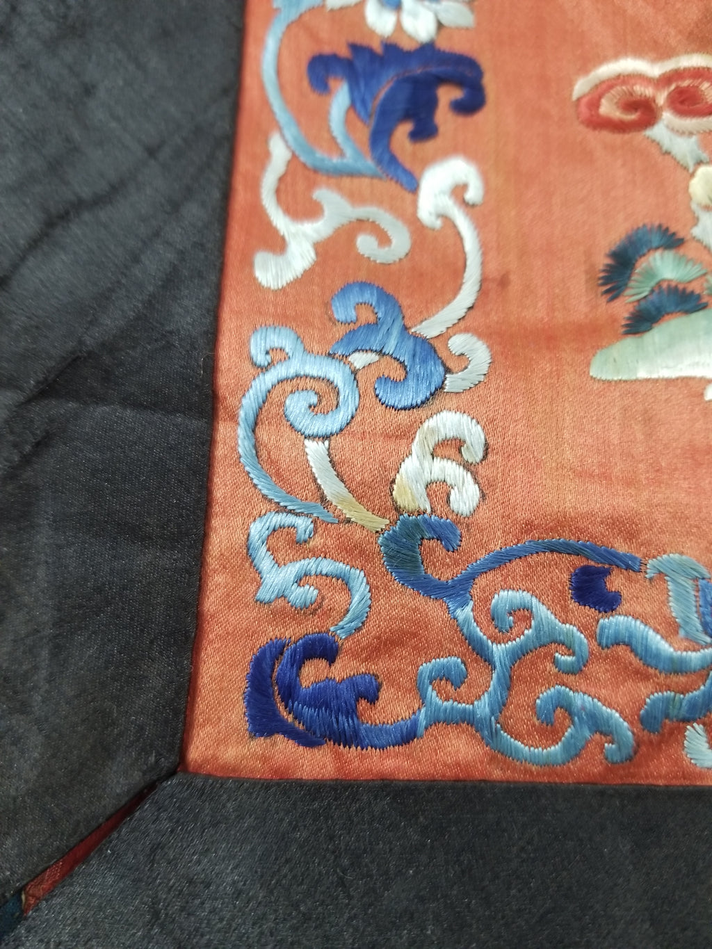 Don't buy, Test transaction. Antique Chinese Hand Embroidered Silk Qun Apron Skirt 118x89cm