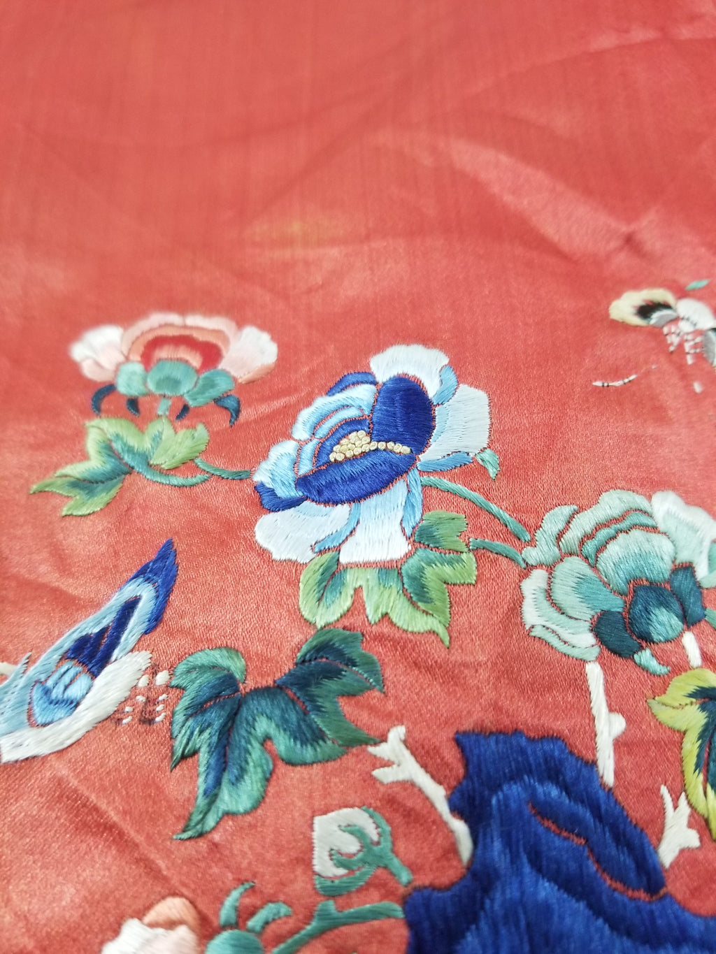 Don't buy, Test transaction. Antique Chinese Hand Embroidered Silk Qun Apron Skirt 118x89cm