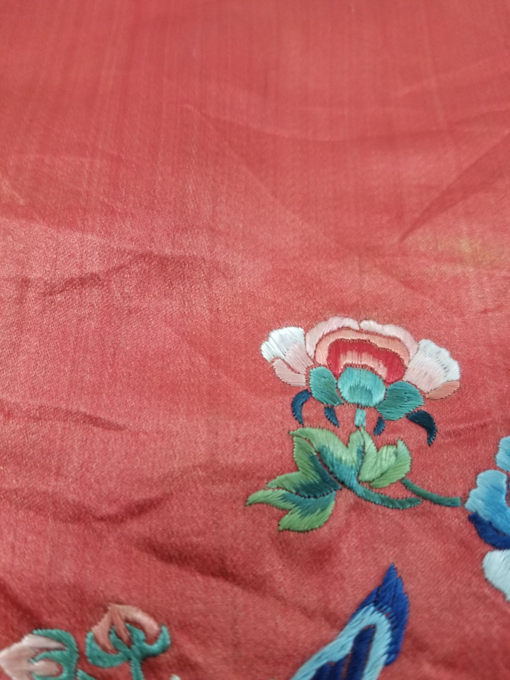 Don't buy, Test transaction. Antique Chinese Hand Embroidered Silk Qun Apron Skirt 118x89cm