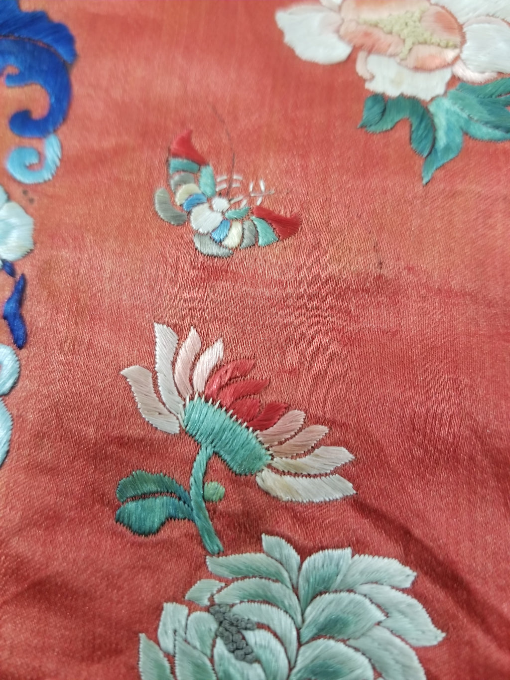 Don't buy, Test transaction. Antique Chinese Hand Embroidered Silk Qun Apron Skirt 118x89cm