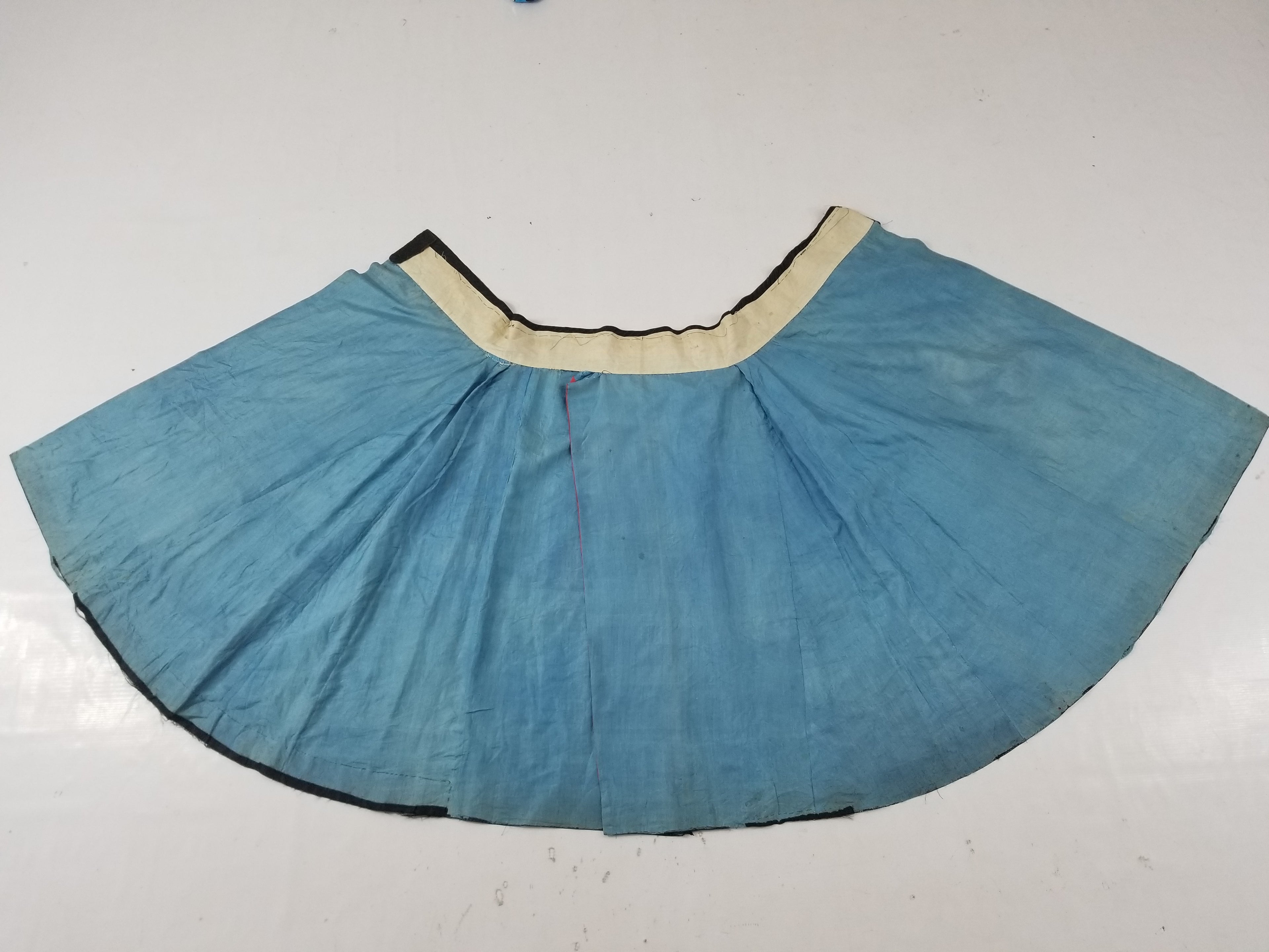 Don't buy, Test transaction. Antique Chinese Hand Embroidered Silk Qun Apron Skirt 118x89cm