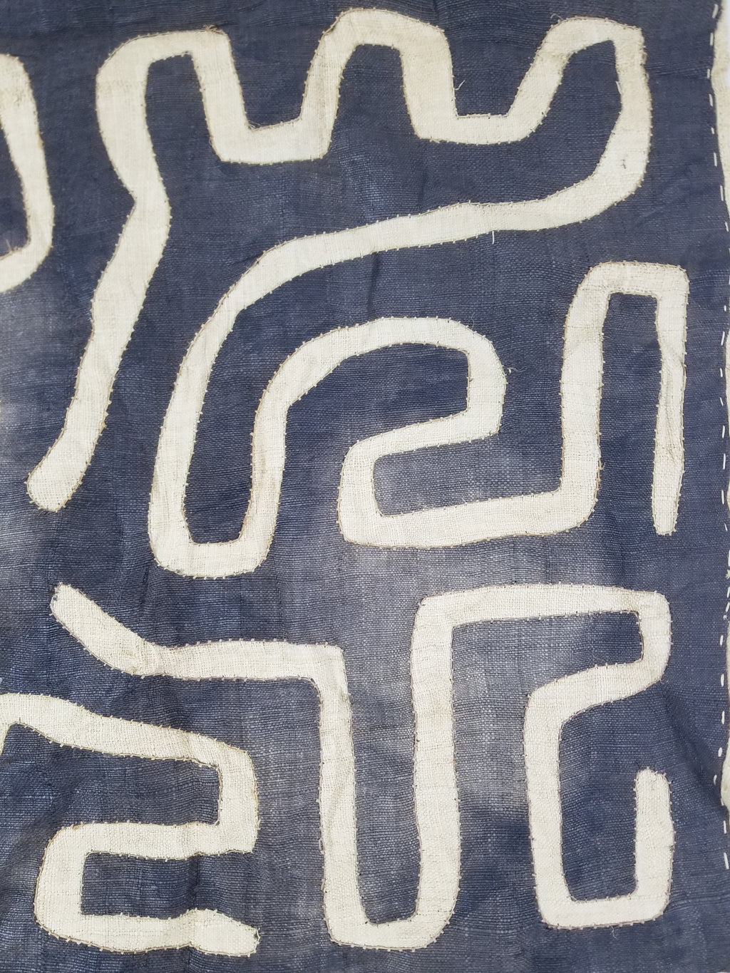 \Antique African Handwoven Kuba Cloth Raffia Textile Runner 220x60cm