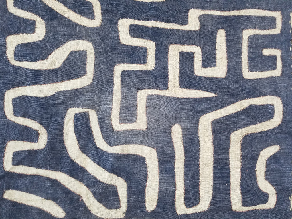 \Antique African Handwoven Kuba Cloth Raffia Textile Runner 220x60cm