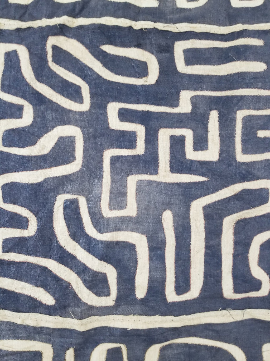 \Antique African Handwoven Kuba Cloth Raffia Textile Runner 220x60cm