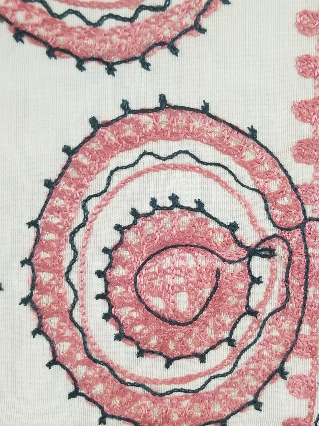 Antique Traditional Syrian Hand Embroidery Floral & Paisley Tablecloth 162x152cm
