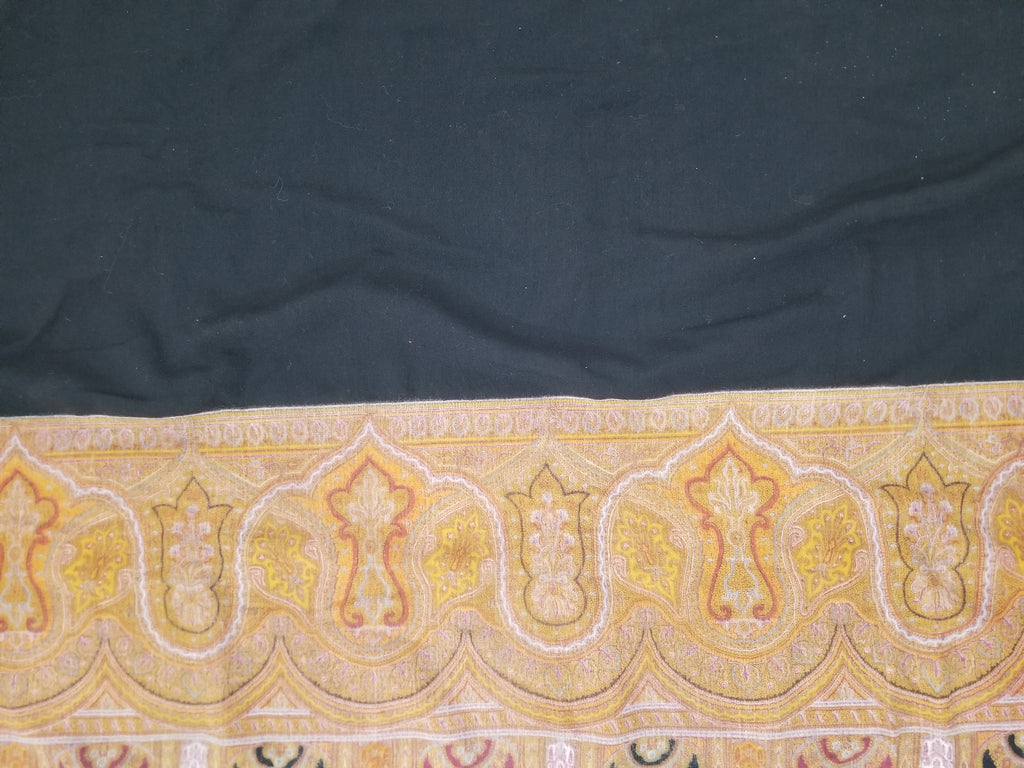 Antique 19thC Victorian Kashmiri Style Paisley Wool Shawl 275x148cm
