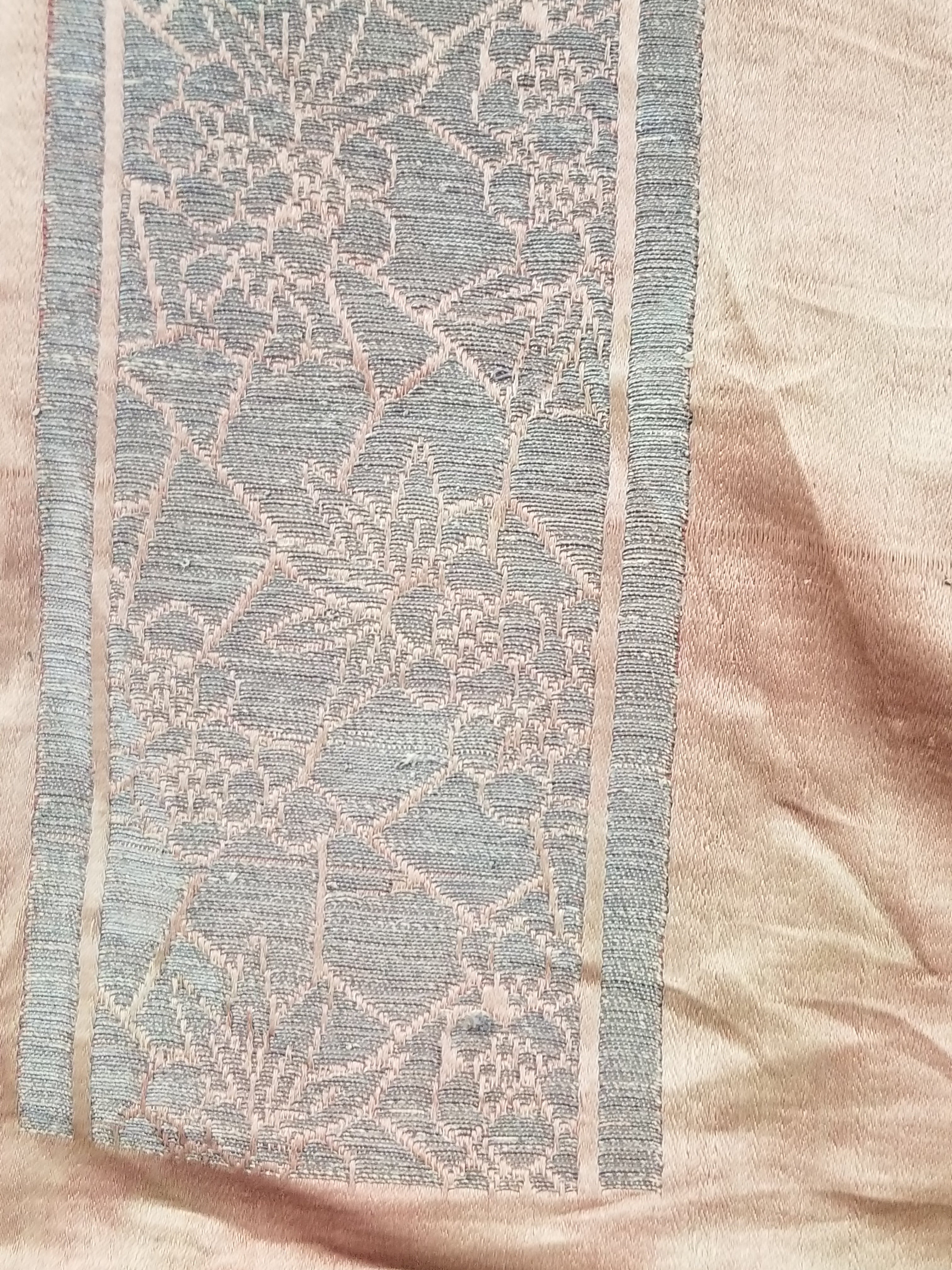 Antique Ming Dyansty Buddhist & Chinese Symbolic Motifs Brocade Textile 315x89cm