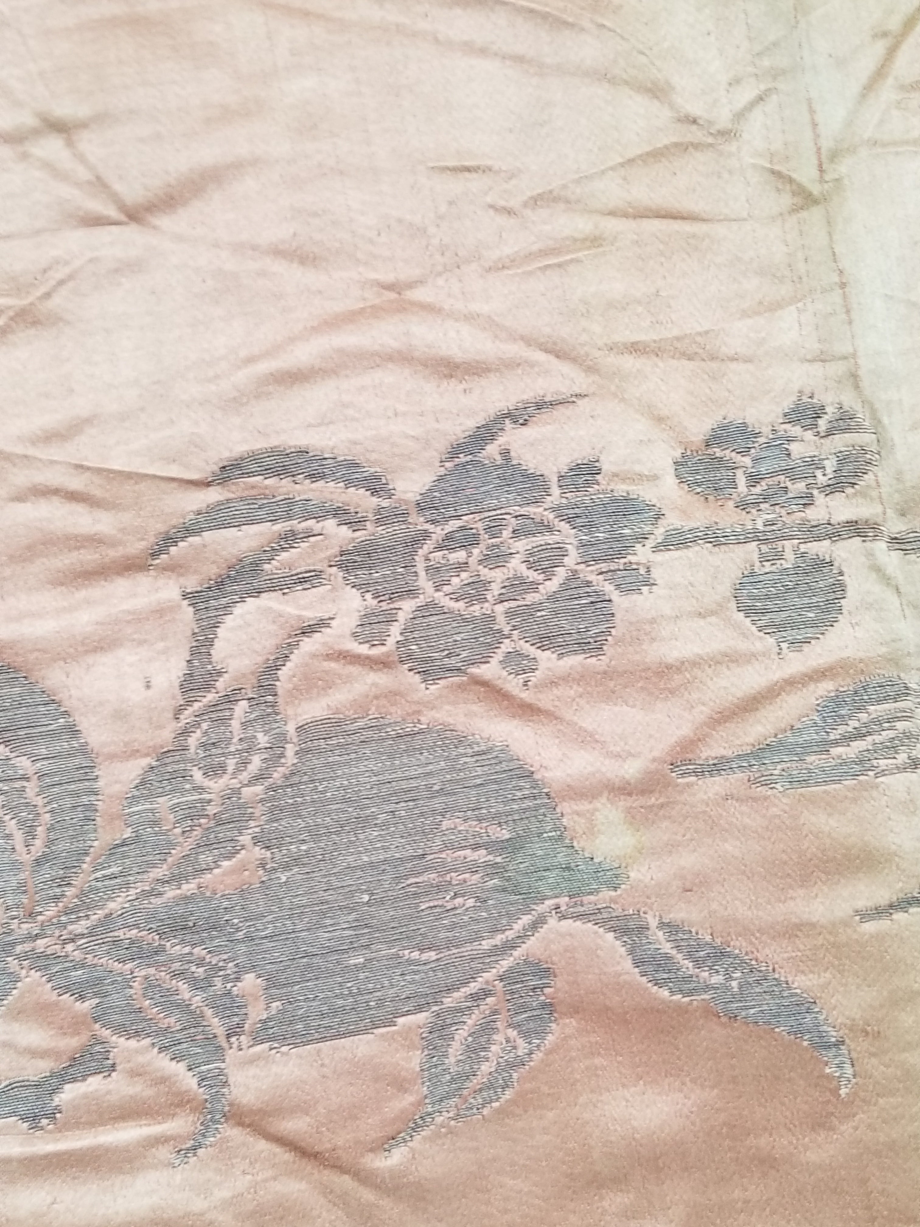 Antique Ming Dyansty Buddhist & Chinese Symbolic Motifs Brocade Textile 315x89cm