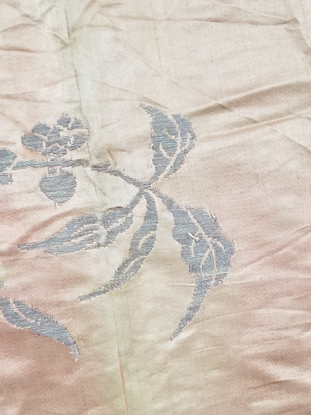 Antique Ming Dyansty Buddhist & Chinese Symbolic Motifs Brocade Textile 315x89cm