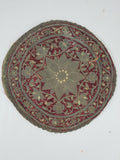 Antique Ottoman Silver Metallic Embroidered Velvet Tapestry Panel 47x46cm
