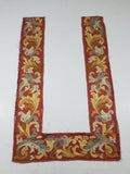 Antique French Handmade Foliate Scroll Pattern Tapestry Border 167x105cm