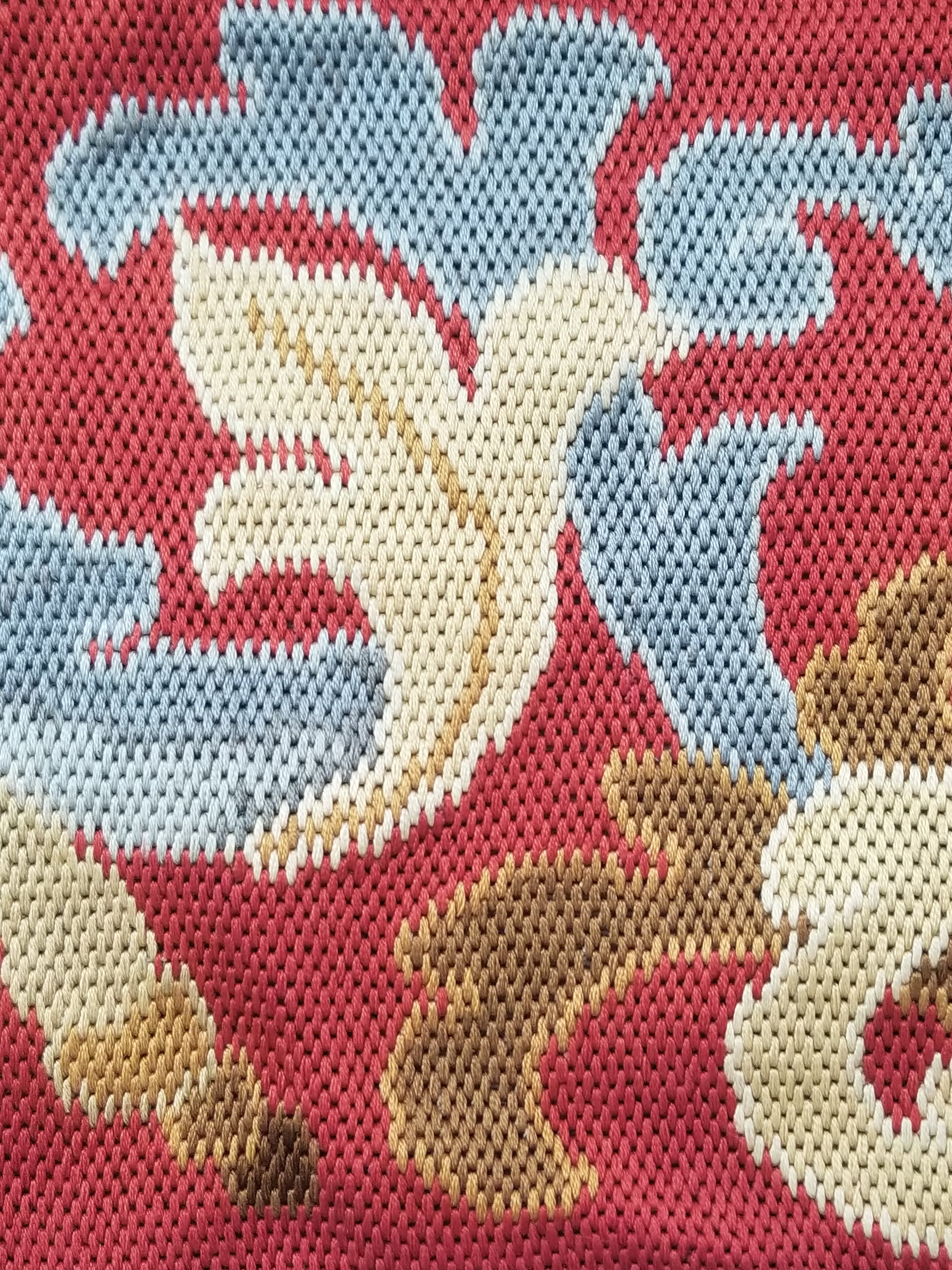 Antique French Handmade Foliate Scroll Pattern Tapestry Border 167x105cm