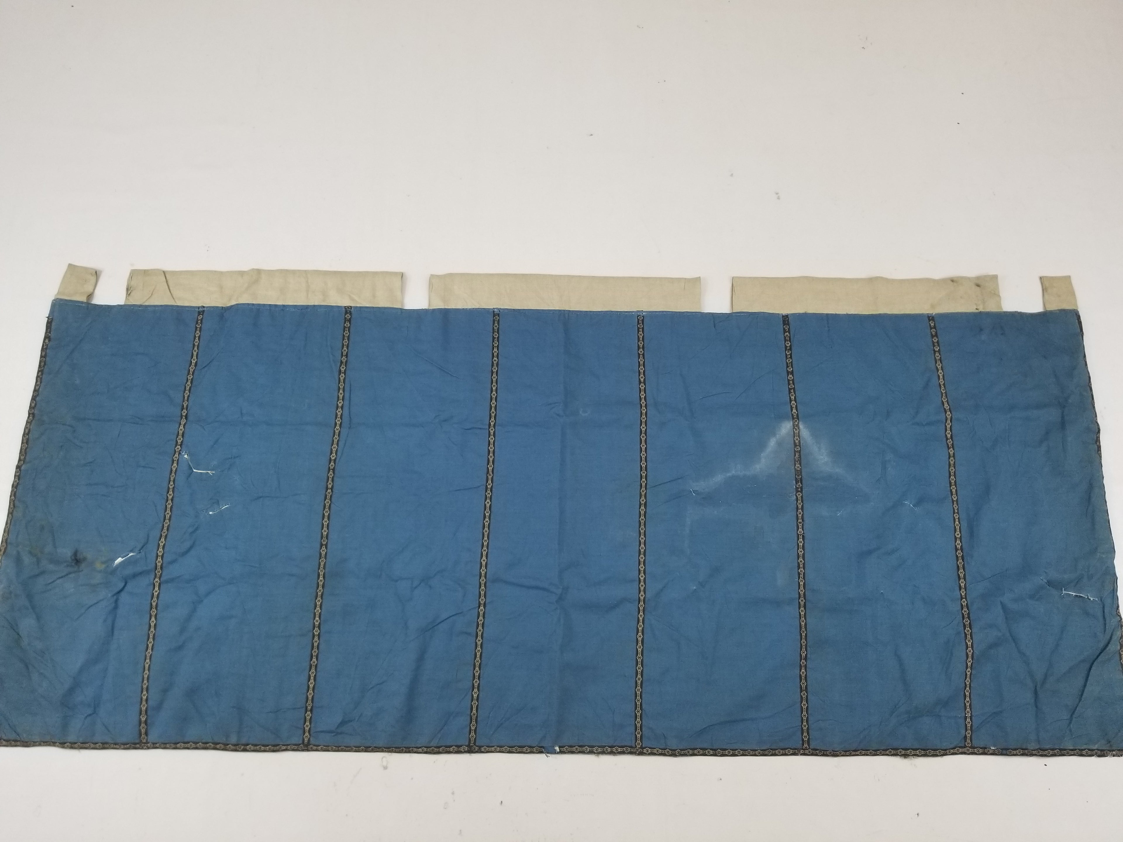 Antique Woven Brocade & Jacquard Altar Cloth with Stylized Floral Motifs 208x92c