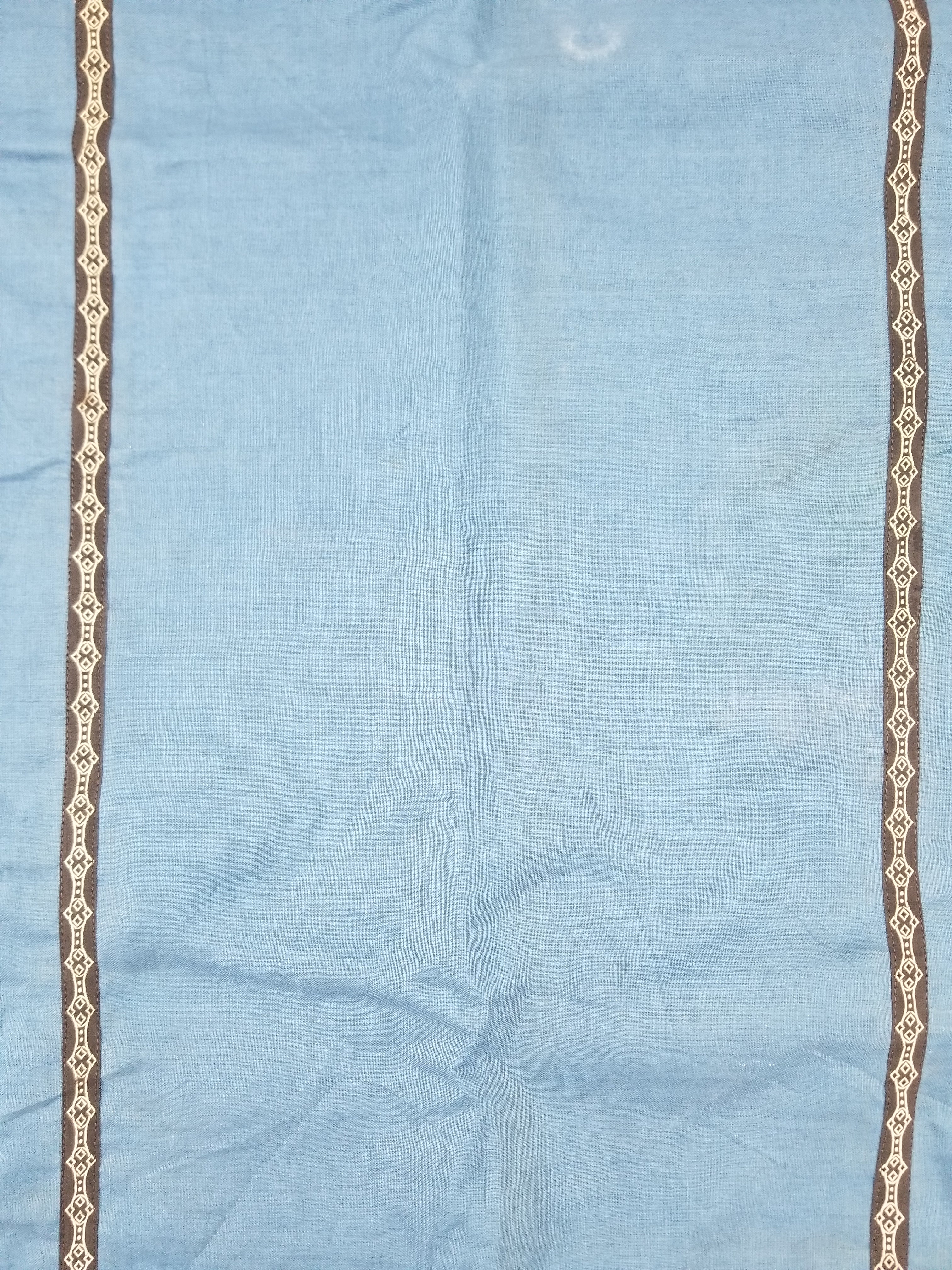 Antique Woven Brocade & Jacquard Altar Cloth with Stylized Floral Motifs 208x92c