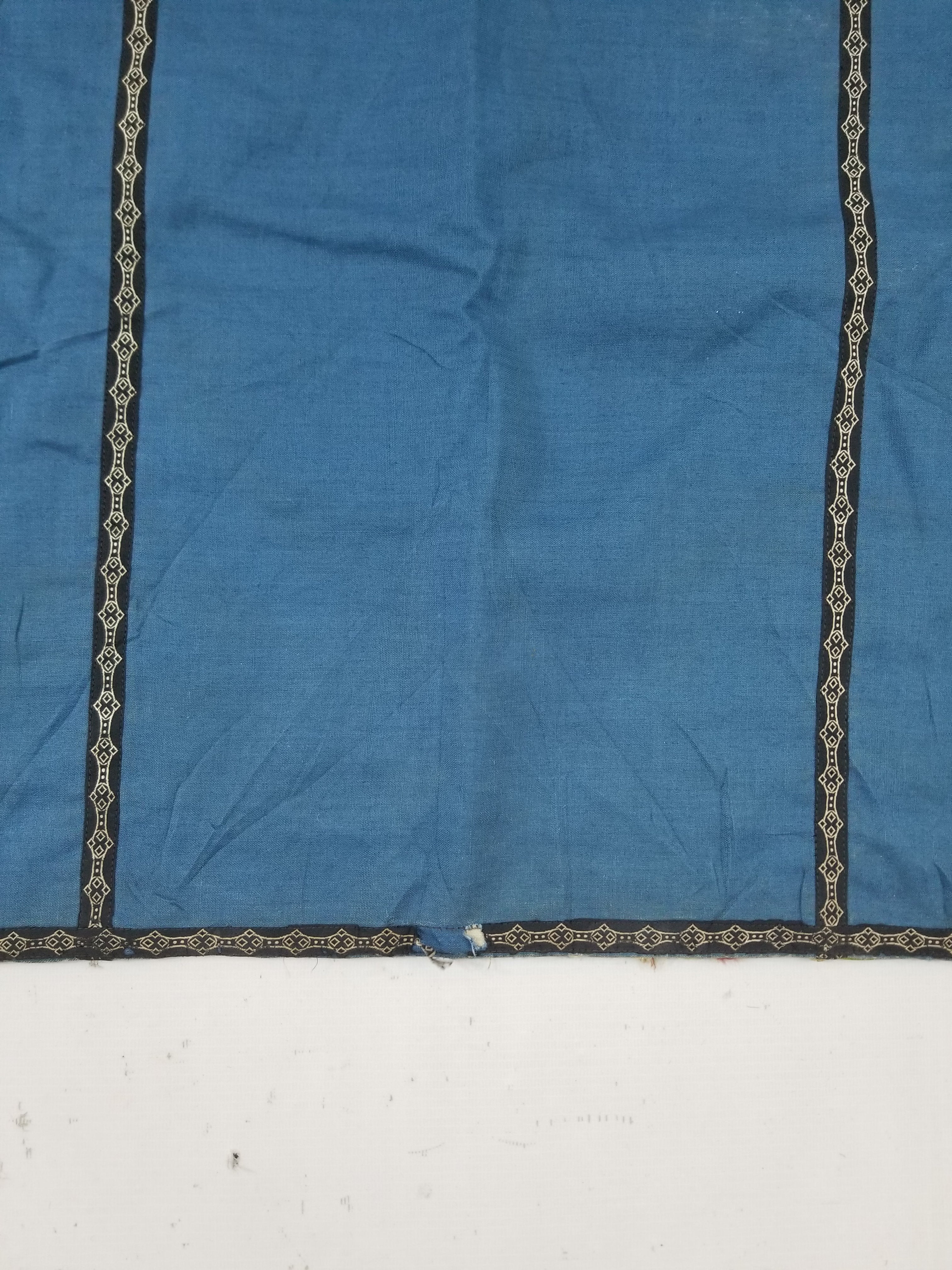 Antique Woven Brocade & Jacquard Altar Cloth with Stylized Floral Motifs 208x92c