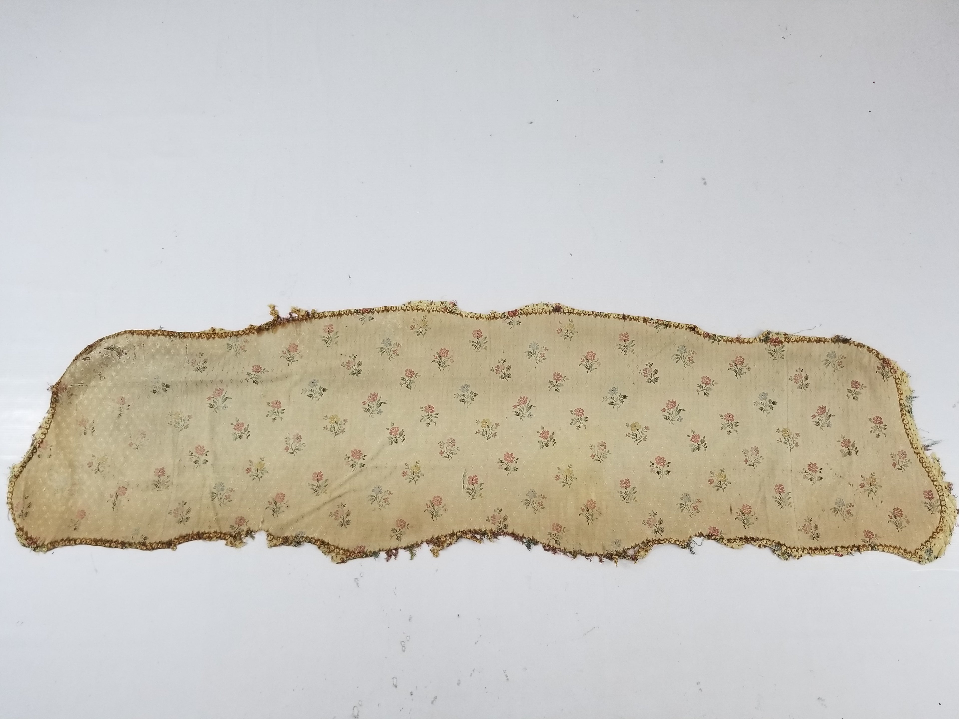 Antique French Floral Brocade Panel 195x46cm
