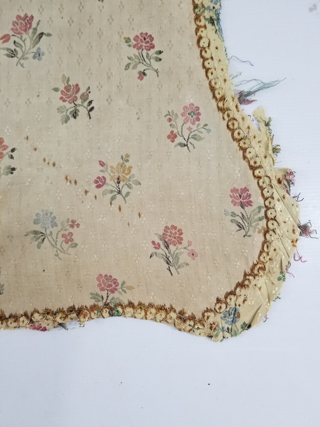 Antique French Floral Brocade Panel 195x46cm