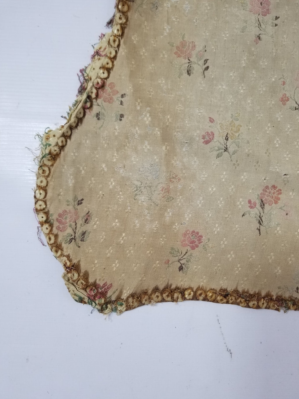 Antique French Floral Brocade Panel 195x46cm